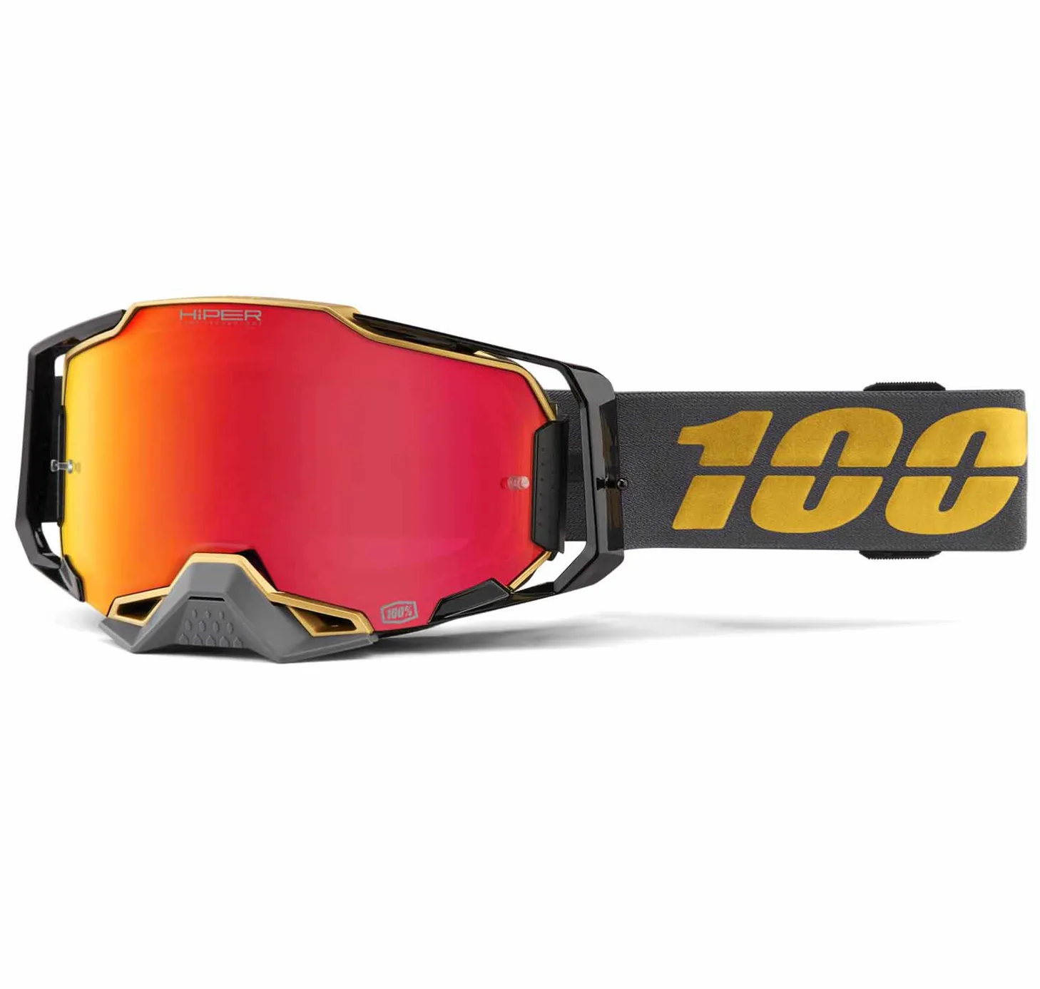 100% ARMEGA Goggle Falcon 5 HiPER Red Mirror Lens