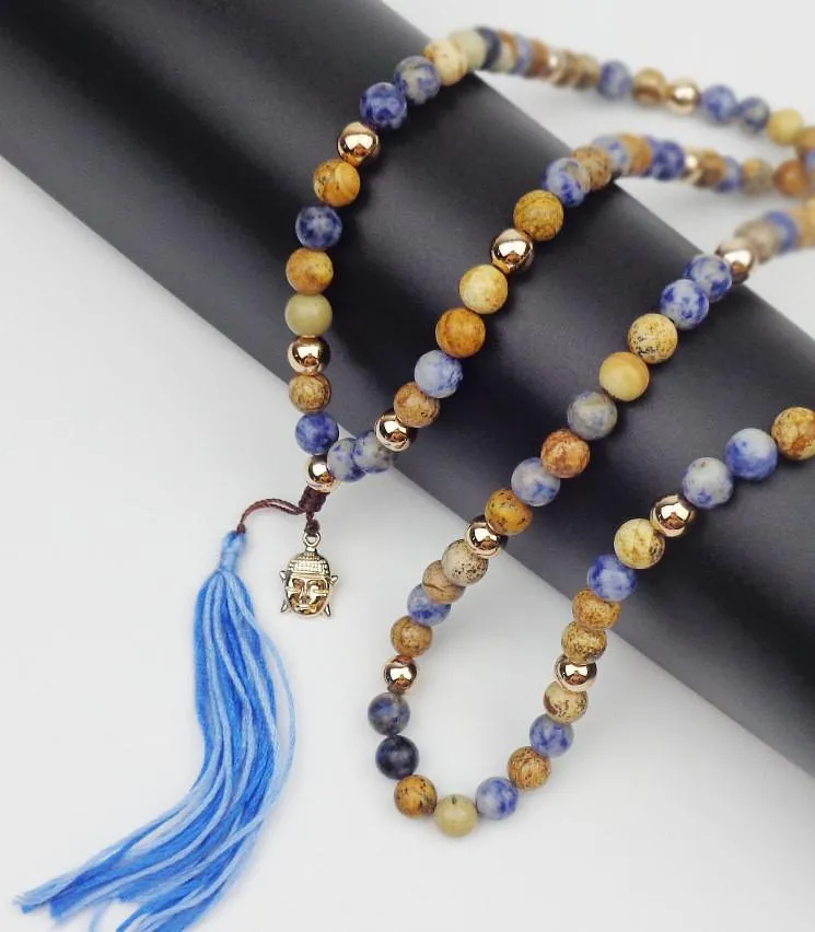 108 Buddha Head and Natural Stone Mala