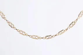 18" 14k Yellow Gold Unique Openwork Link Chain (6.90g.)