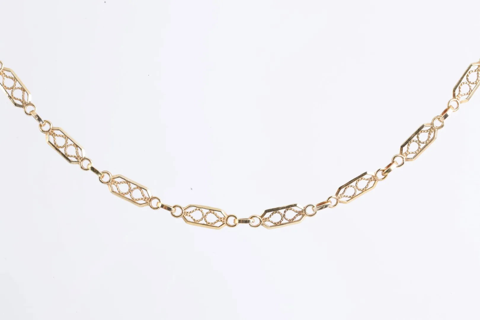 18" 14k Yellow Gold Unique Openwork Link Chain (6.90g.)