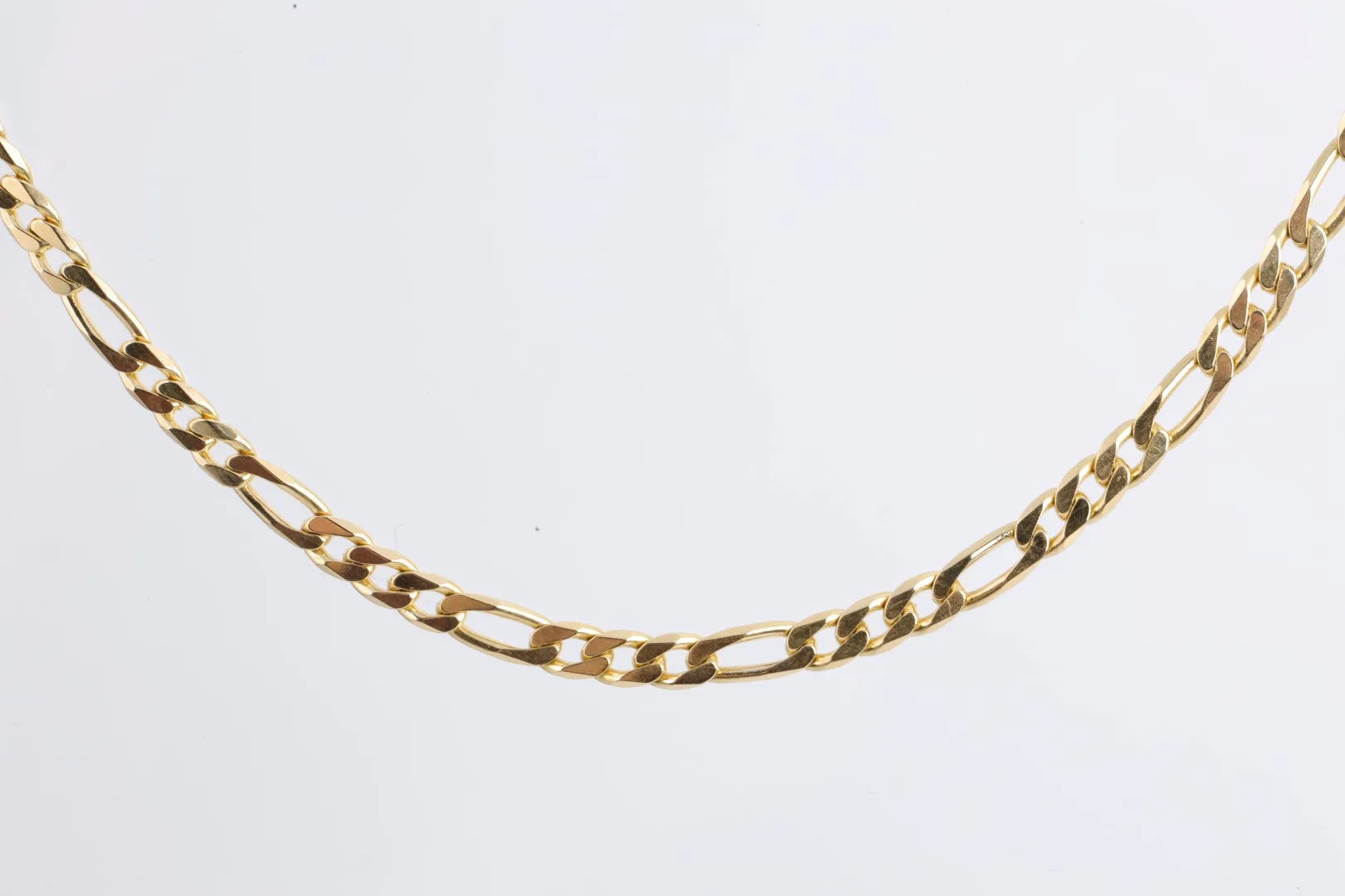 18" 18k Yellow Gold Figaro Chain (20.69g.)