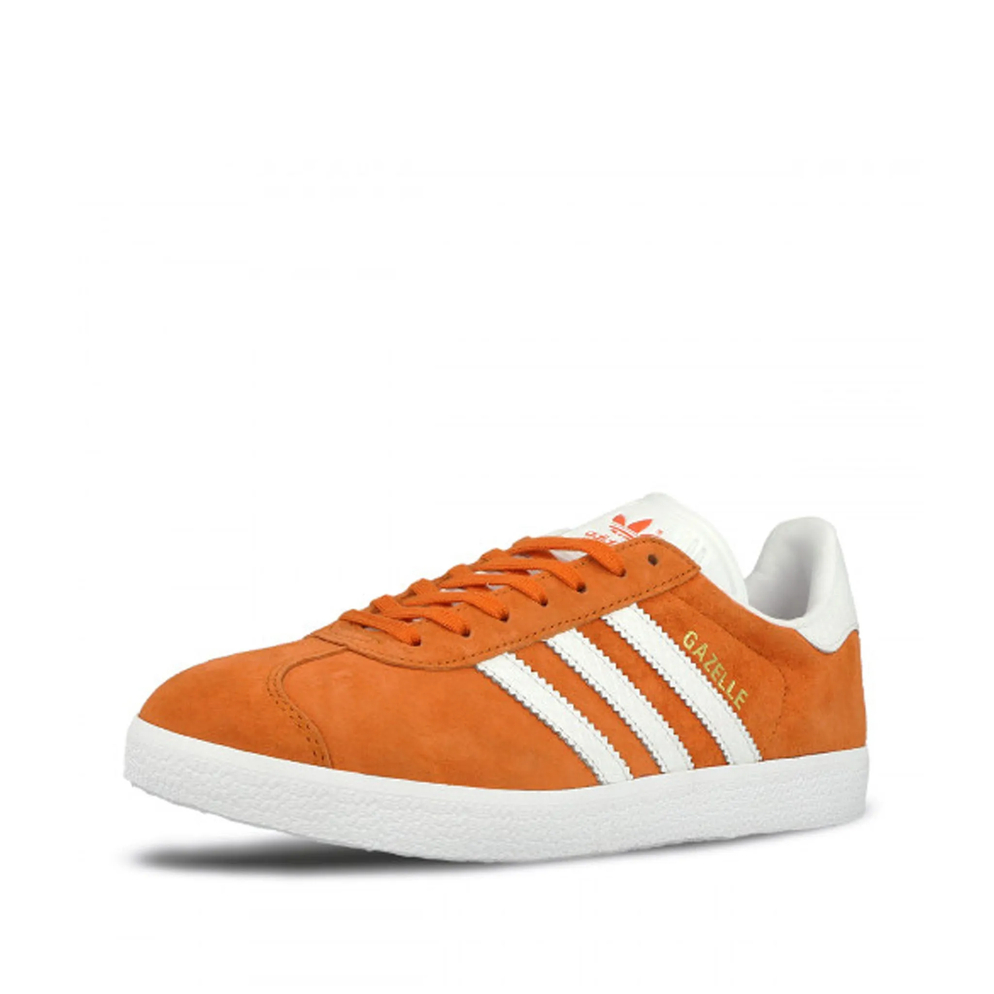 Adidas Gazelle Lace-Up Orange Suede Leather Womens Trainers BY2853