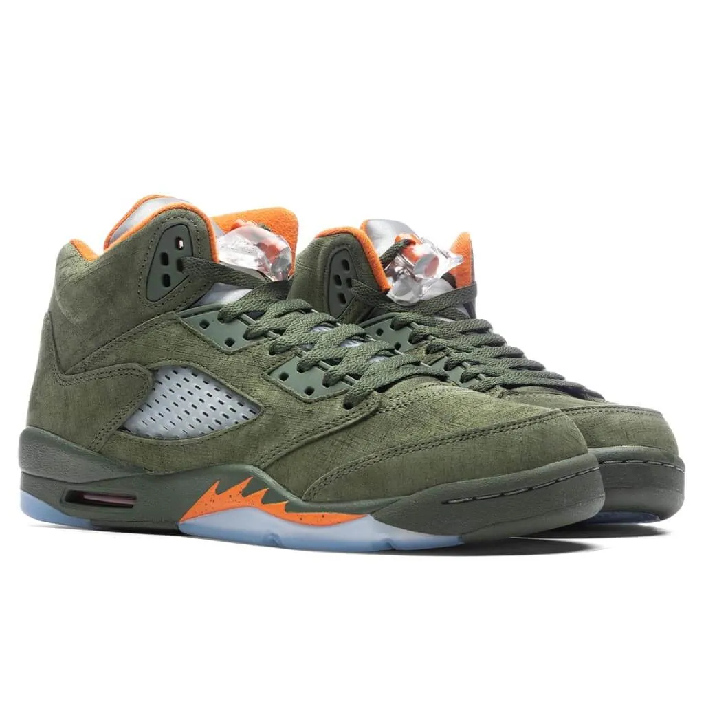 Air Jordan 5 Retro 'Olive' (GS) - Army Olive/Solar Orange