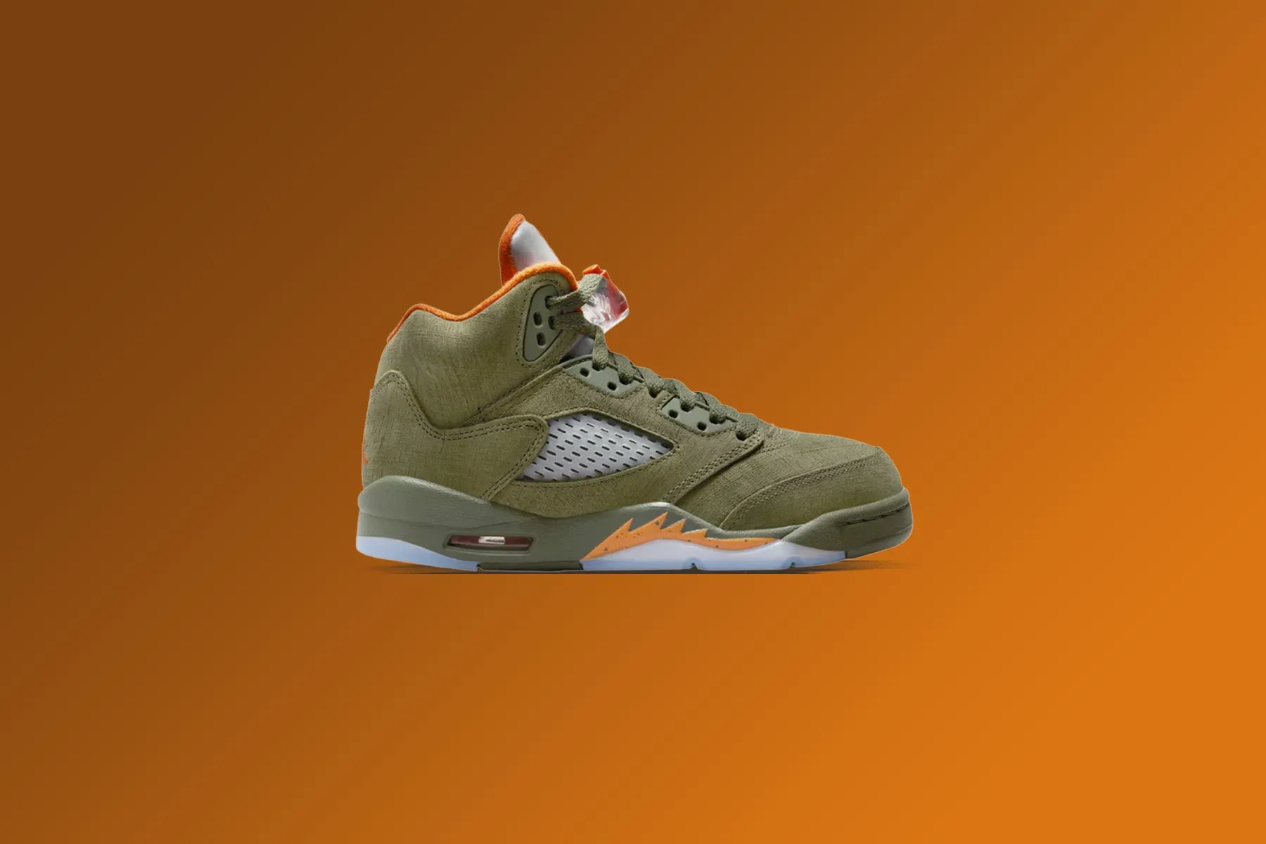 Air Jordan 5 Retro 'Olive' (GS) - Army Olive/Solar Orange