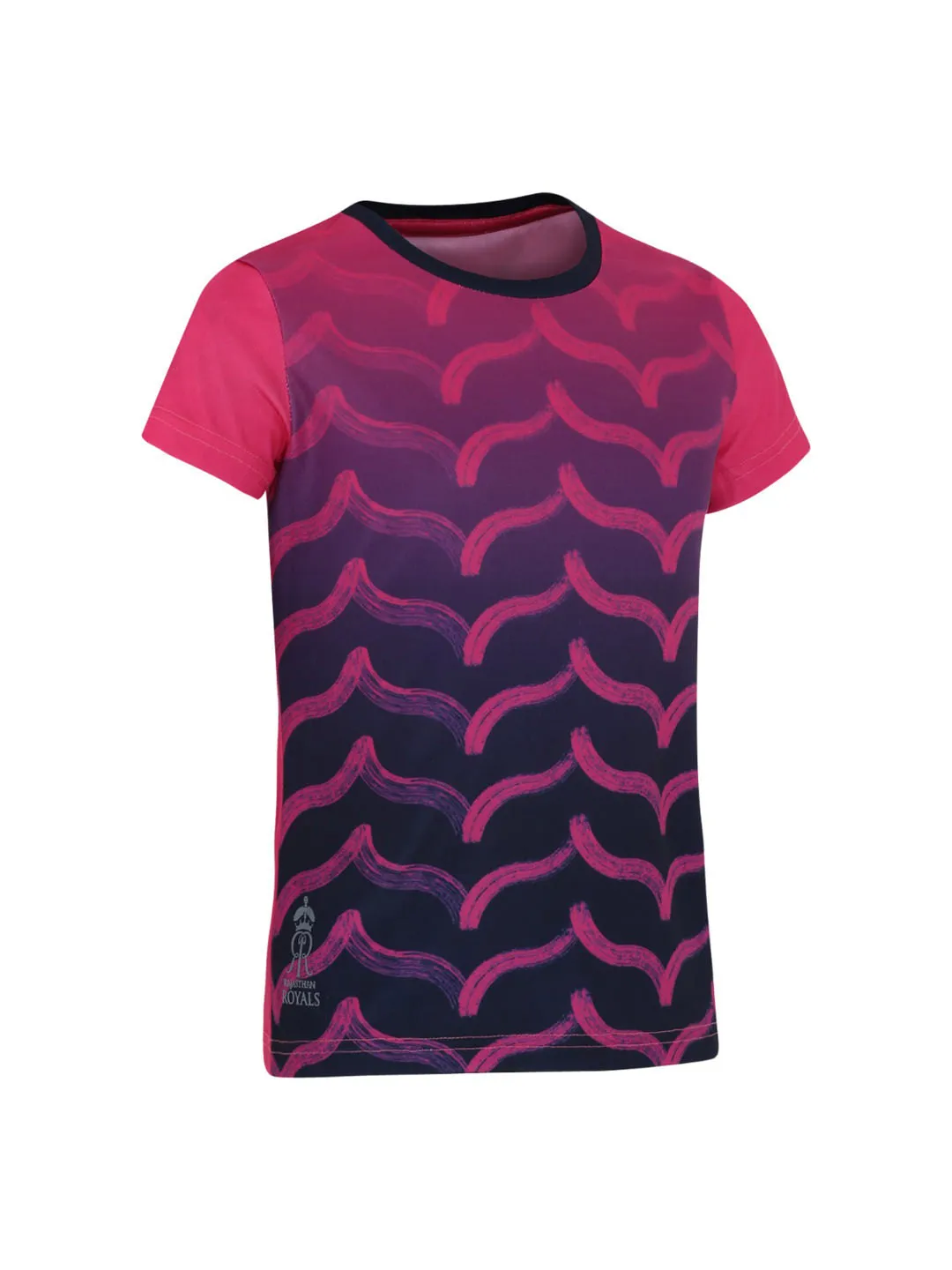 Alcis Girls Pink Rajasthan Royals Printed Round Neck T-shirt