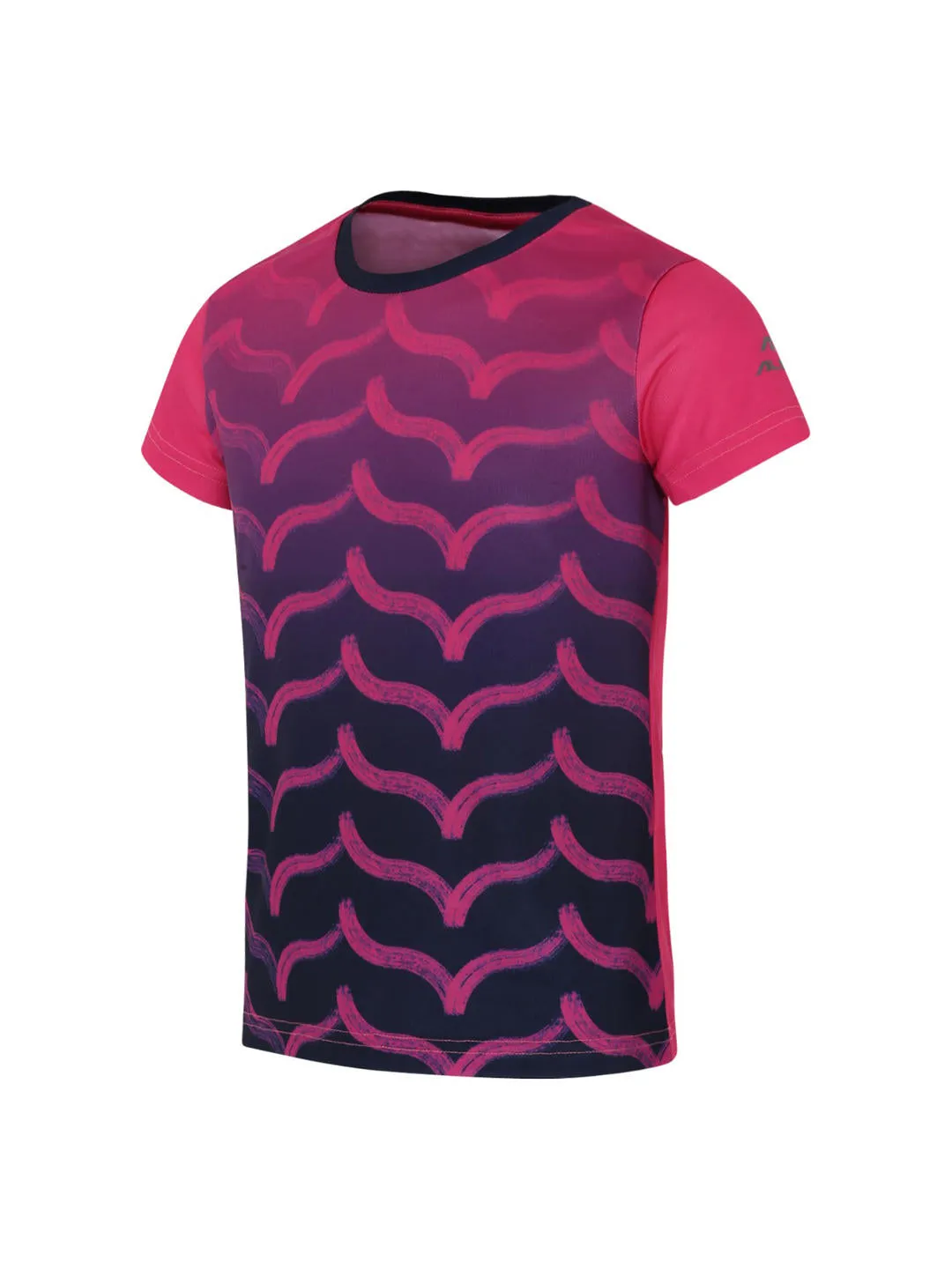 Alcis Girls Pink Rajasthan Royals Printed Round Neck T-shirt