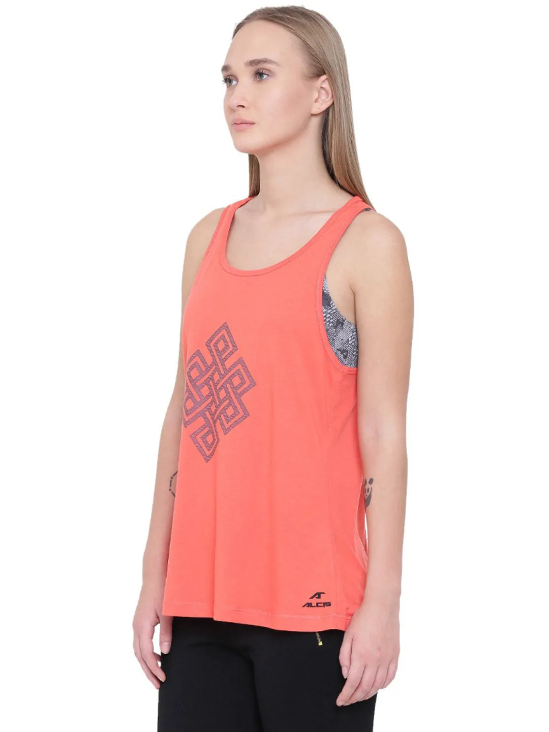 Alcis Infinity Orange Tank Top