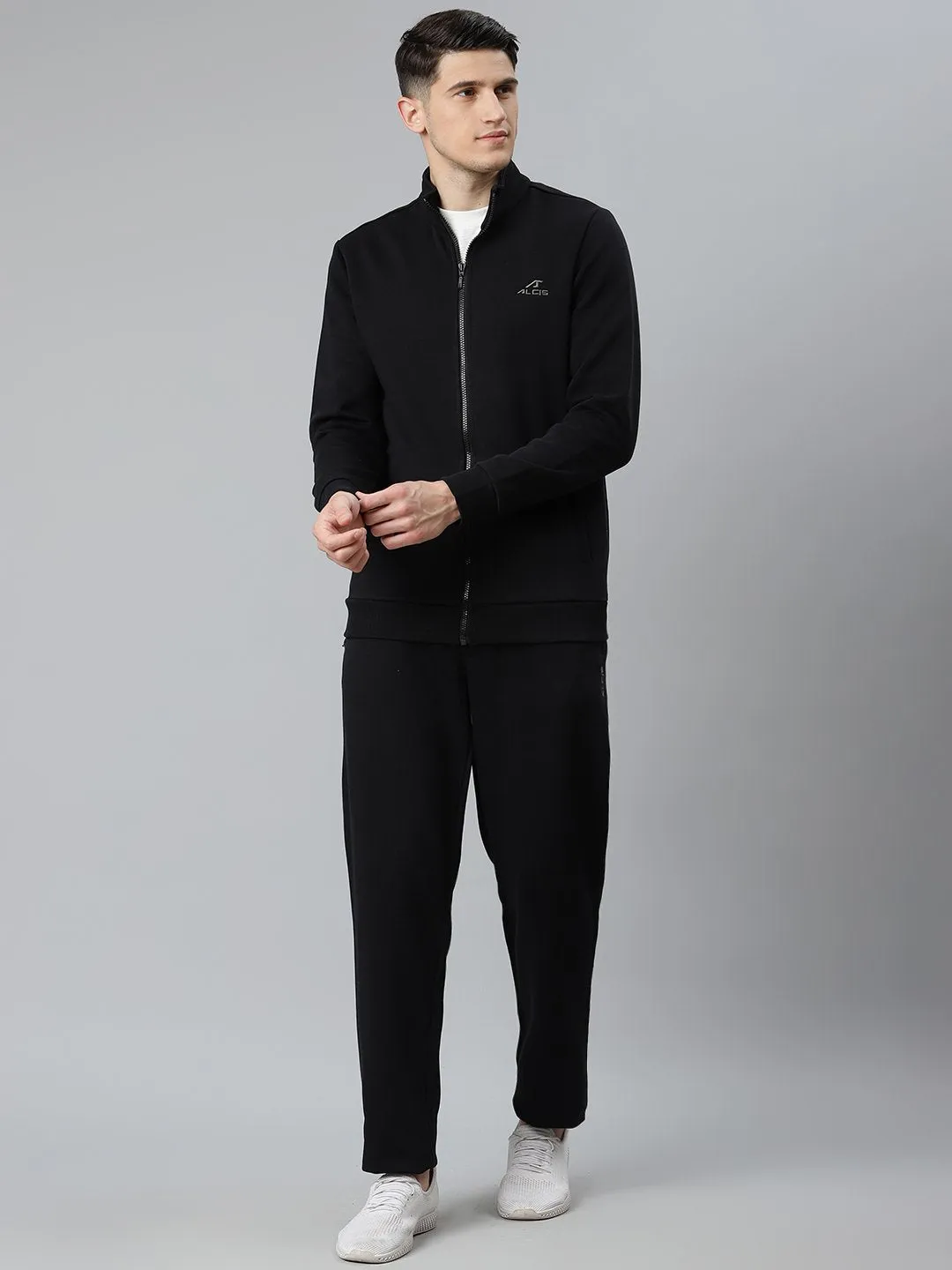 Alcis Men Black Solid Tracksuits