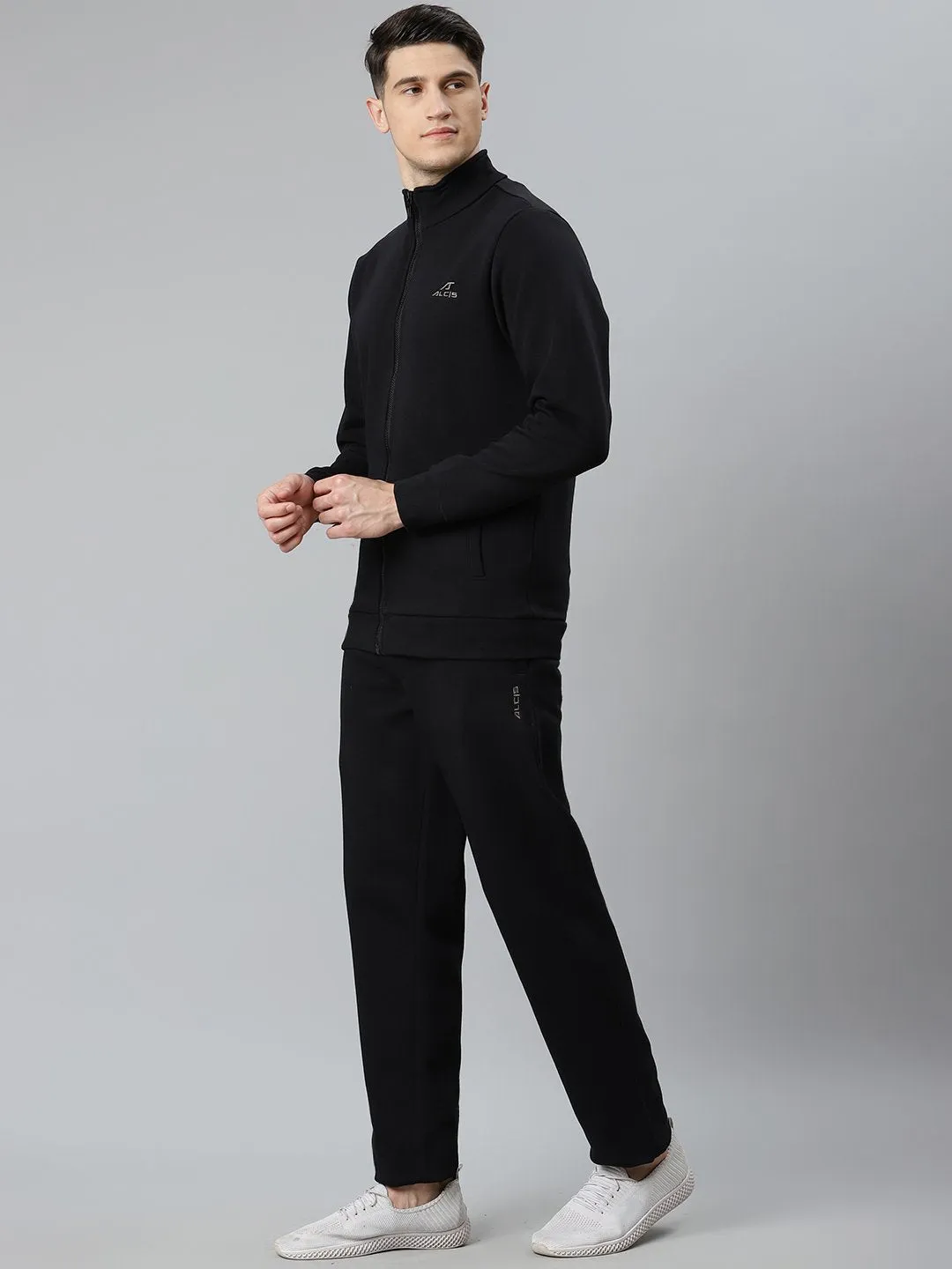 Alcis Men Black Solid Tracksuits