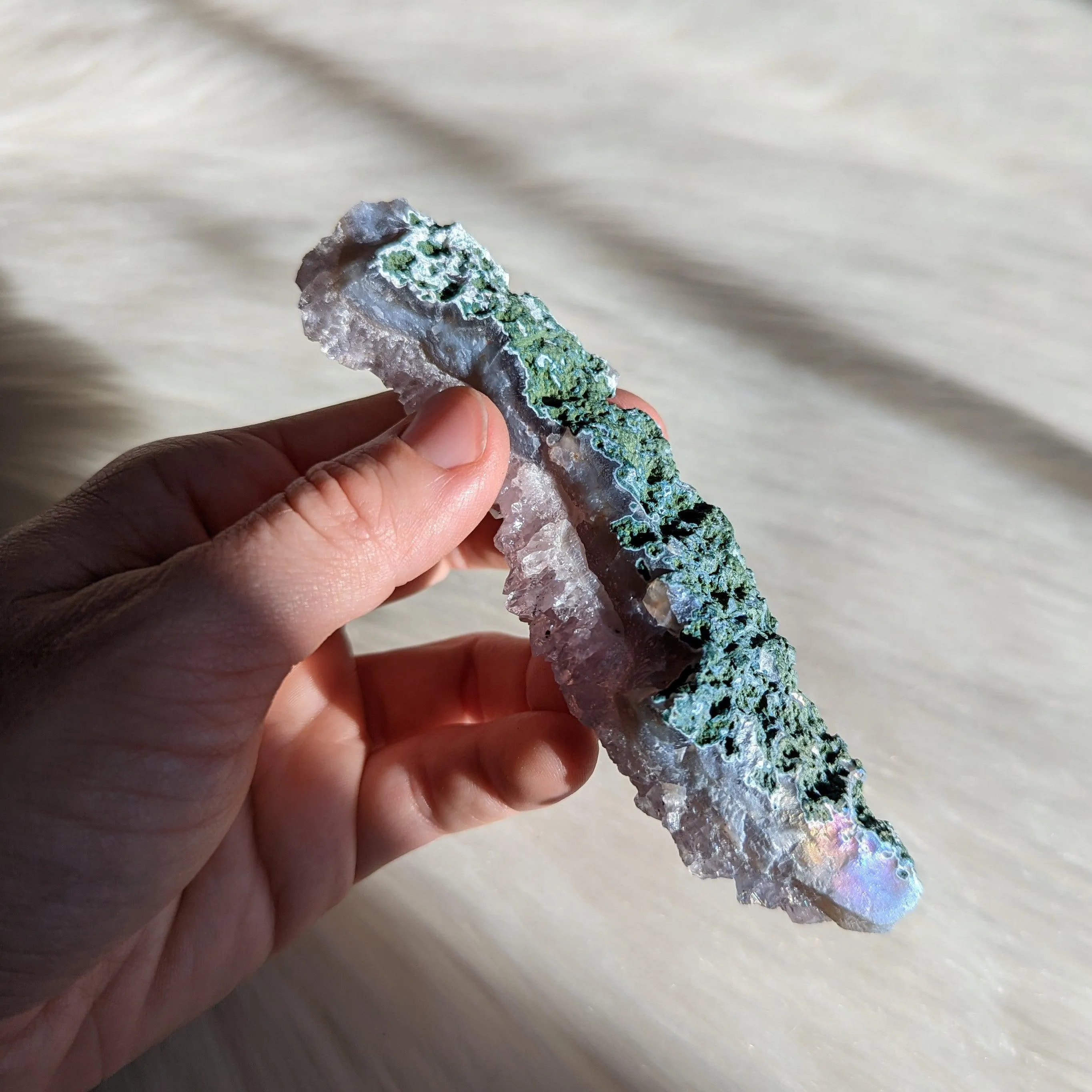 Angel Aura Amethyst Cluster #4 ~ Dazzling Rainbow Energy