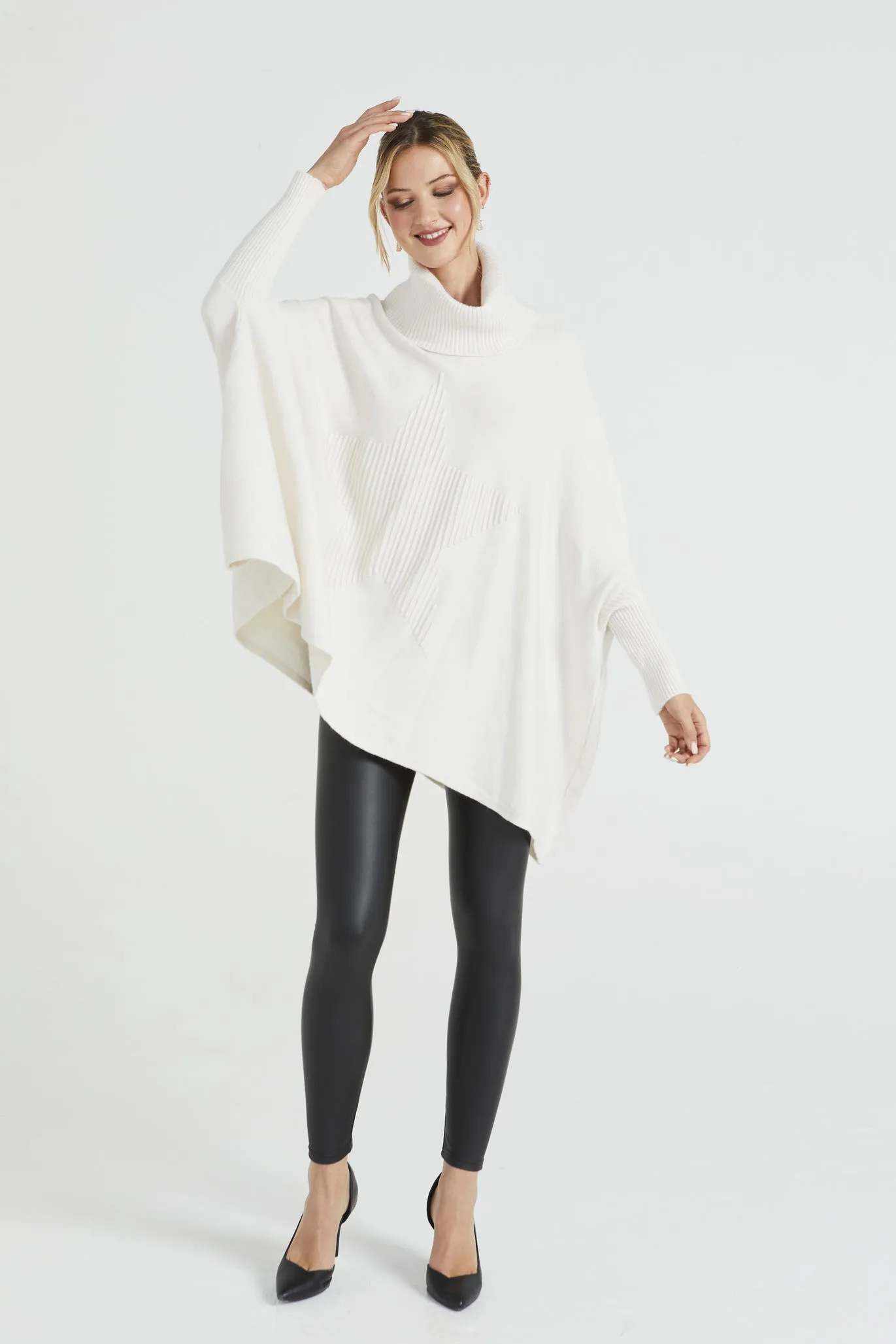 Angeleye High Neck Oversized Jumper With Star Print