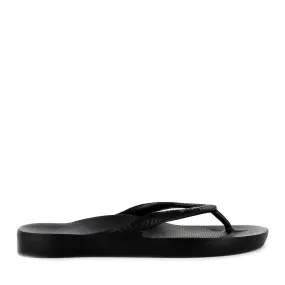 ARCH SUPPORT THONGS - BLACK