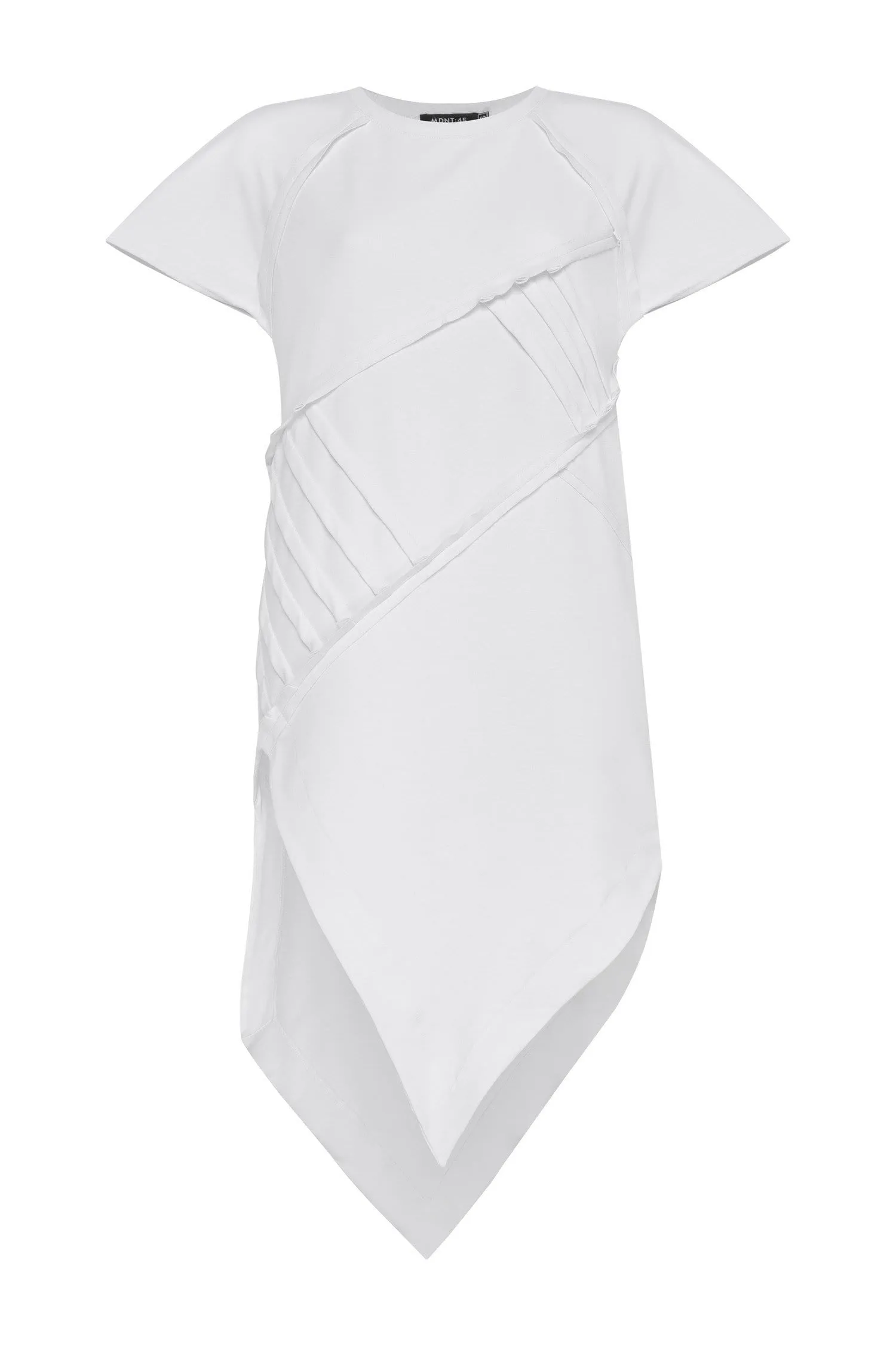 Asymmetric white T-shirt dress