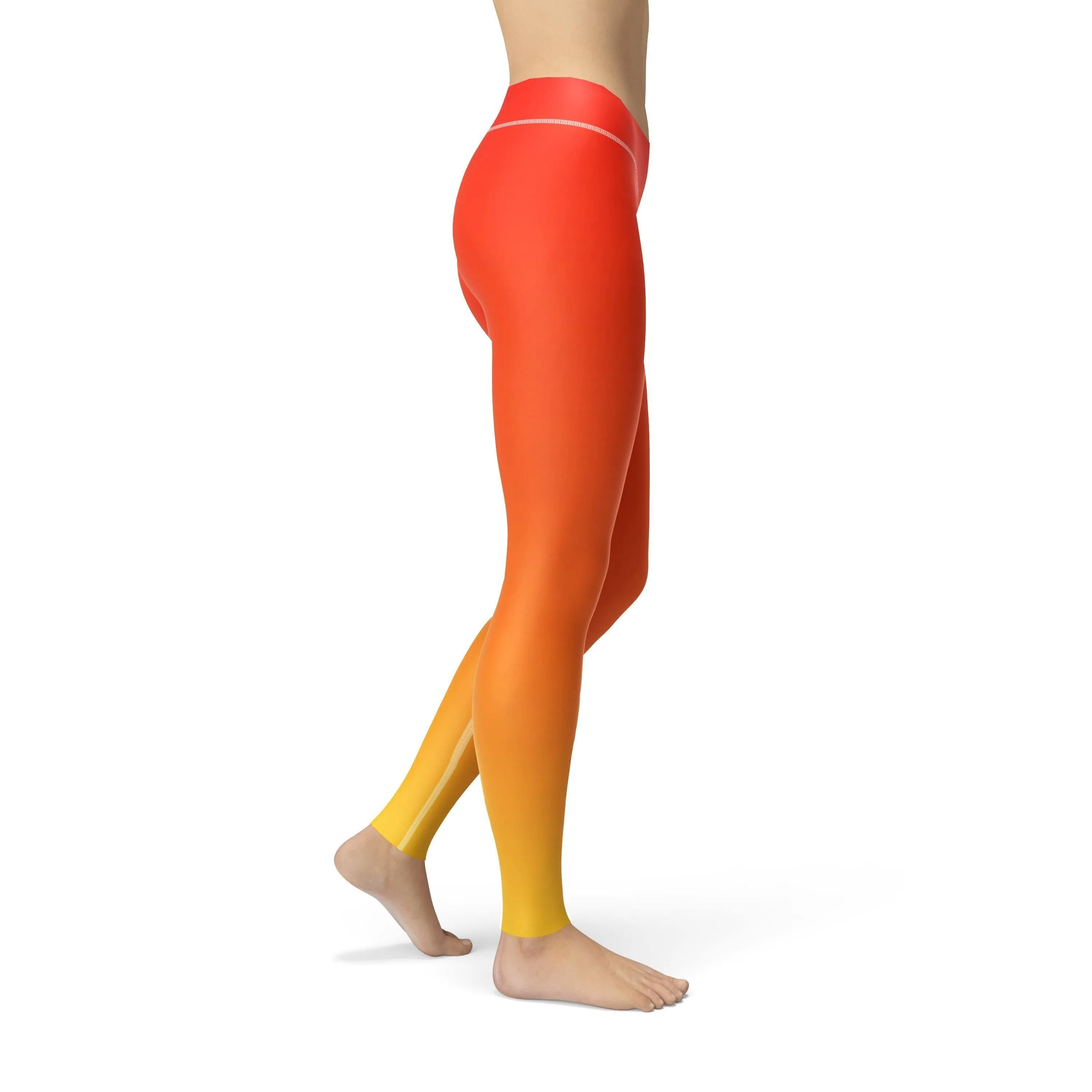 Avery Red Yellow Ombre Leggings