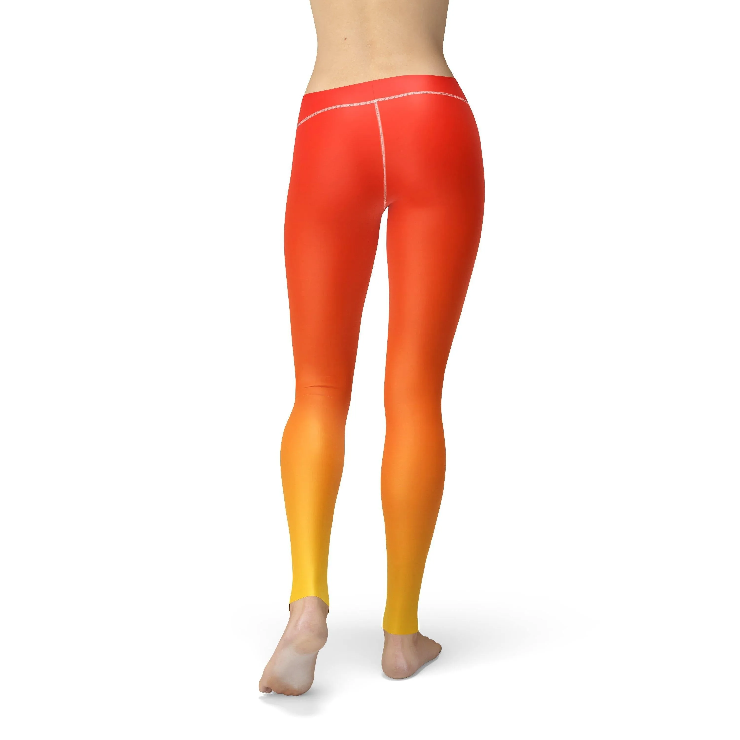 Avery Red Yellow Ombre Leggings