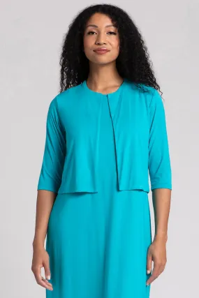 Bamboo Classic Bolero Cardigan | Turquoise