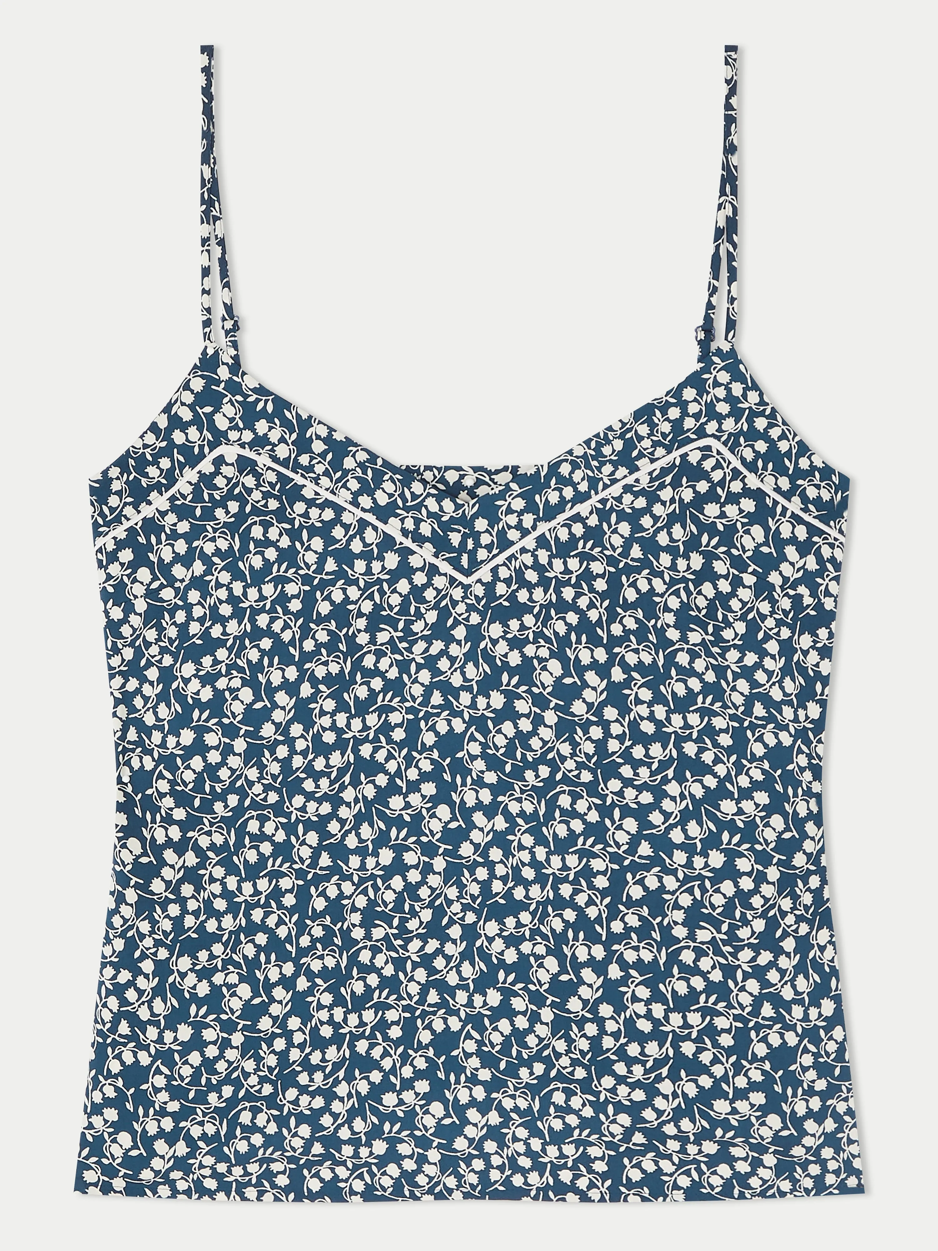 Bell Floral Cami & Crop Pyjama | Navy