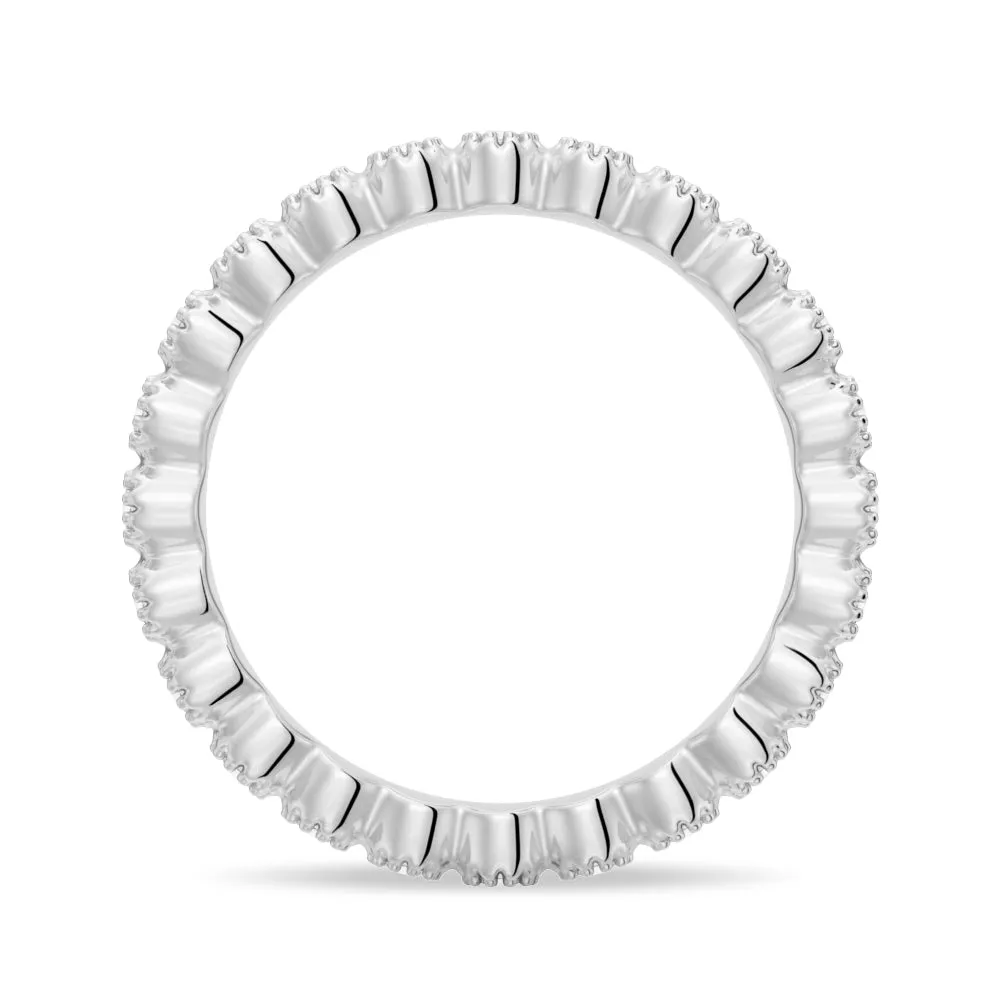 Bezel-Set Moissanite Eternity Ring