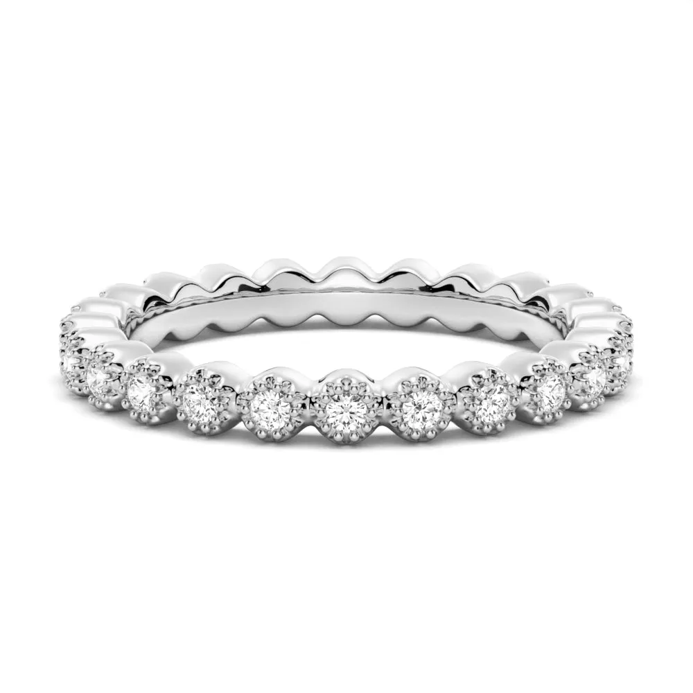 Bezel-Set Moissanite Eternity Ring