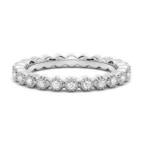 Bezel-Set Moissanite Eternity Ring