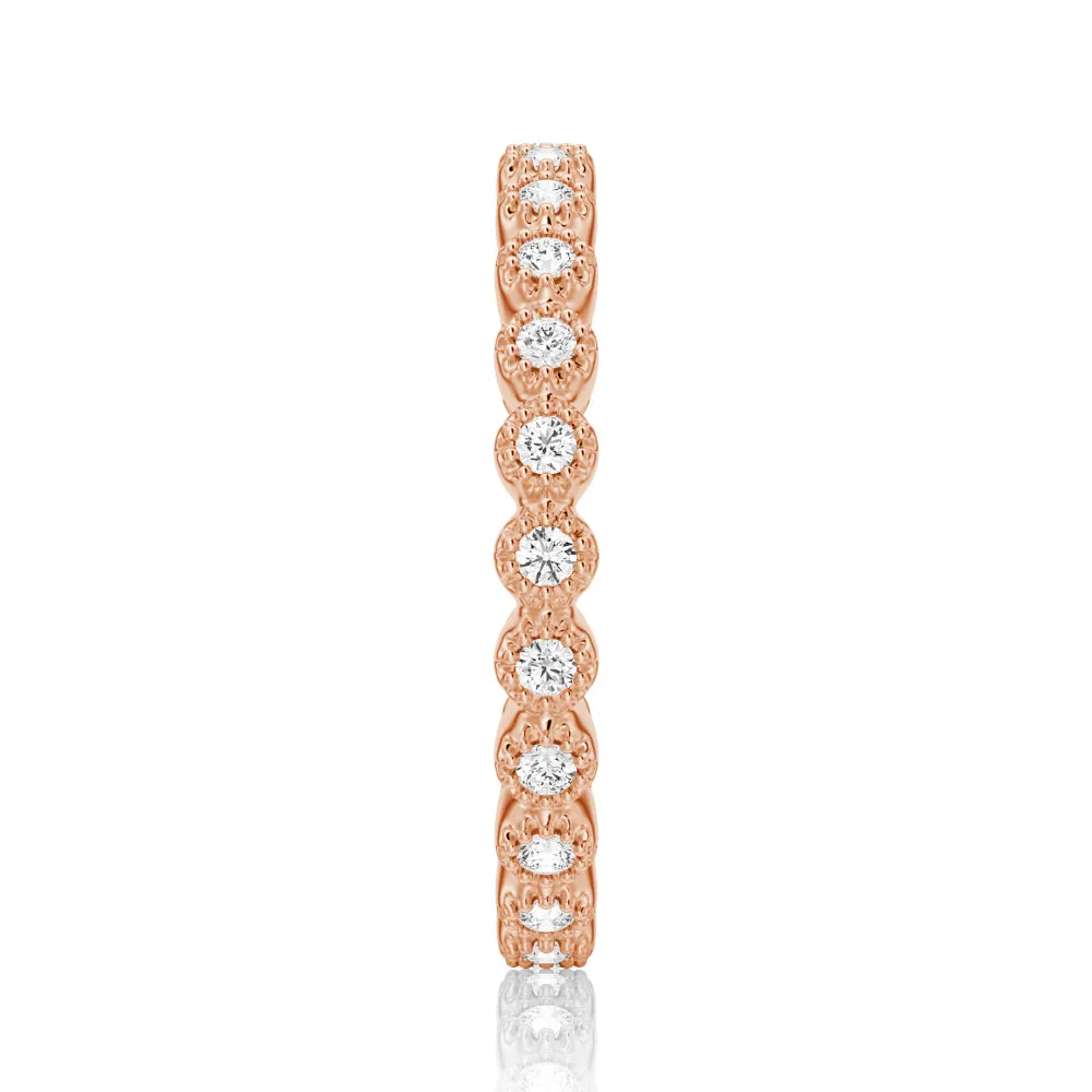 Bezel-Set Moissanite Eternity Ring