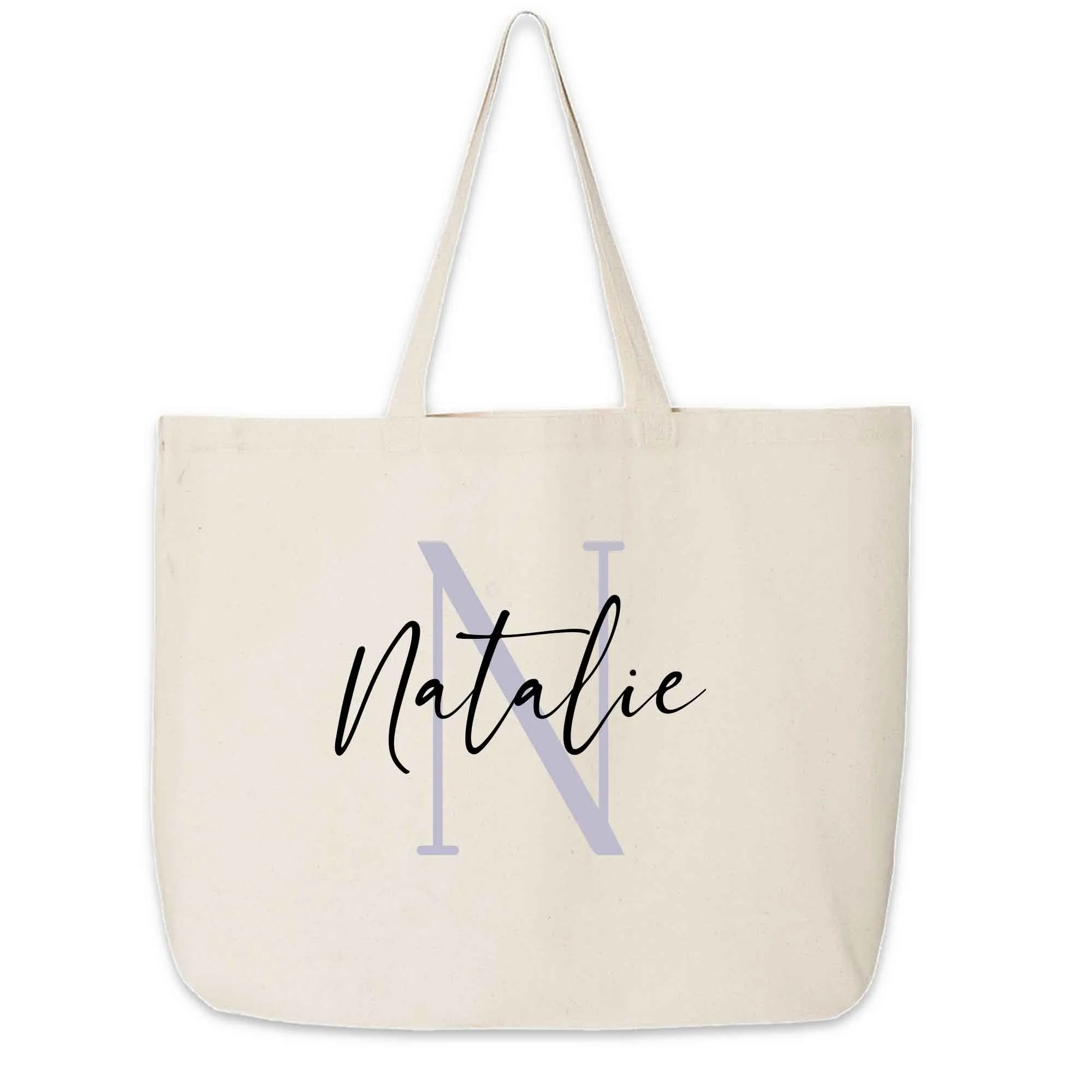 Bridal Party Tote Bag Personalized with Stylized Monogram