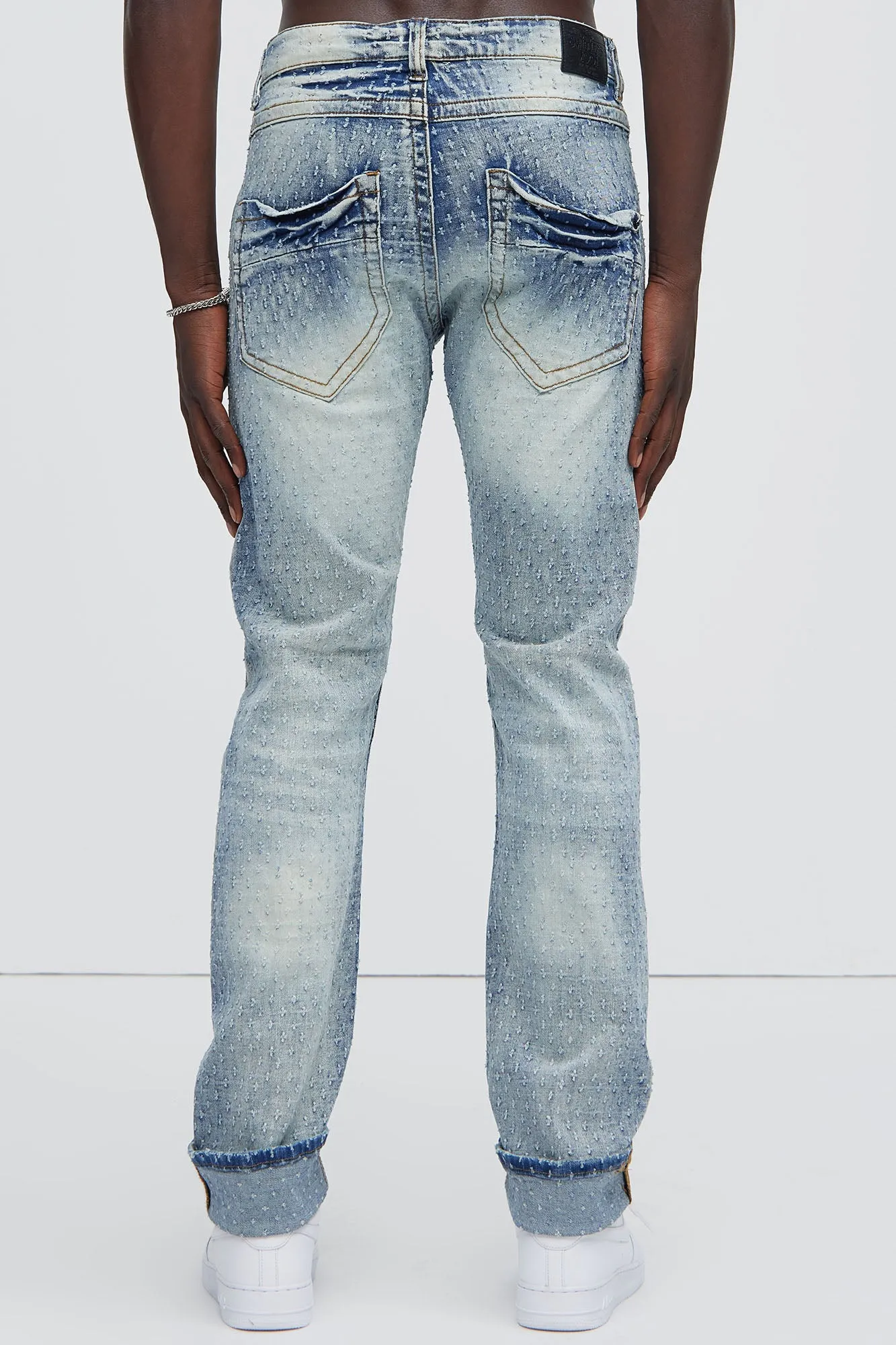 Bring It Back Stacked Slim Jeans - Light Wash