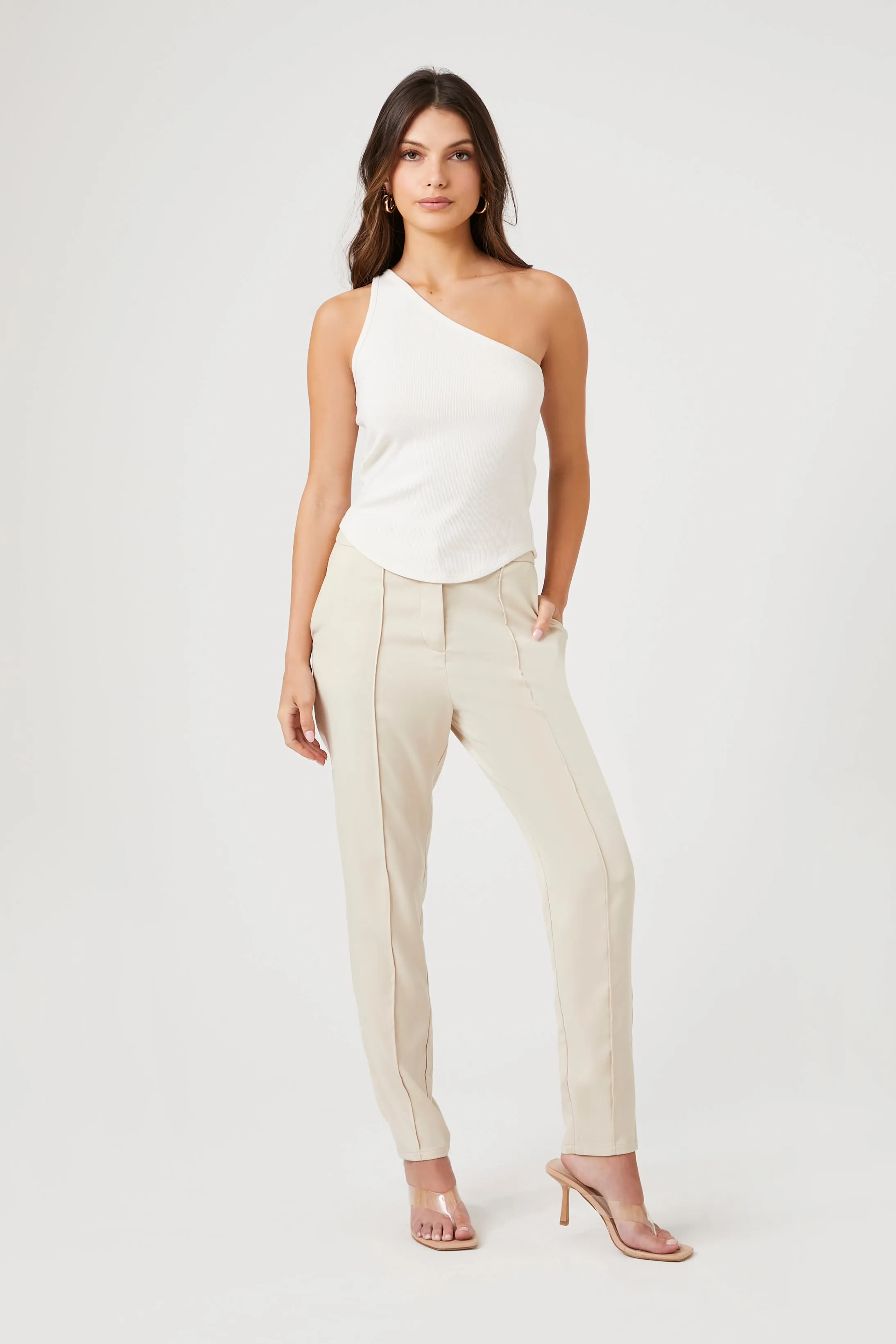 Buttoned High-Rise Pants