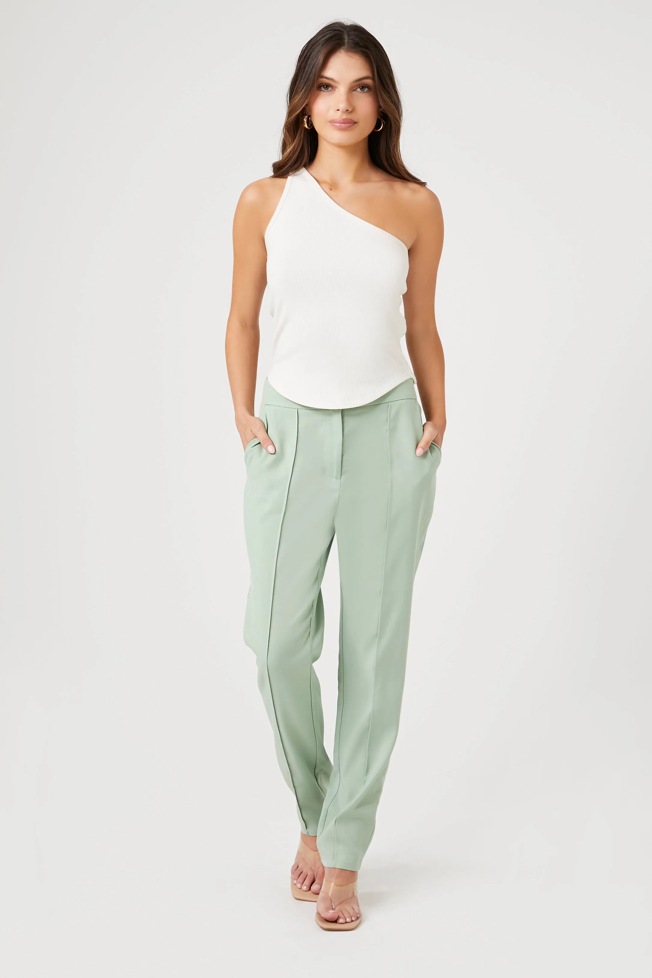 Buttoned High-Rise Pants