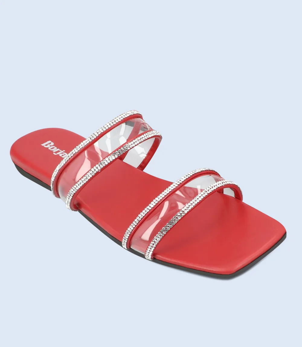 BW9650-RED-Women Slippers