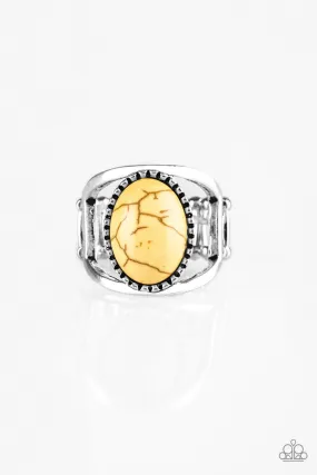 Canyon Cache Yellow Stone Ring - Paparazzi Accessories