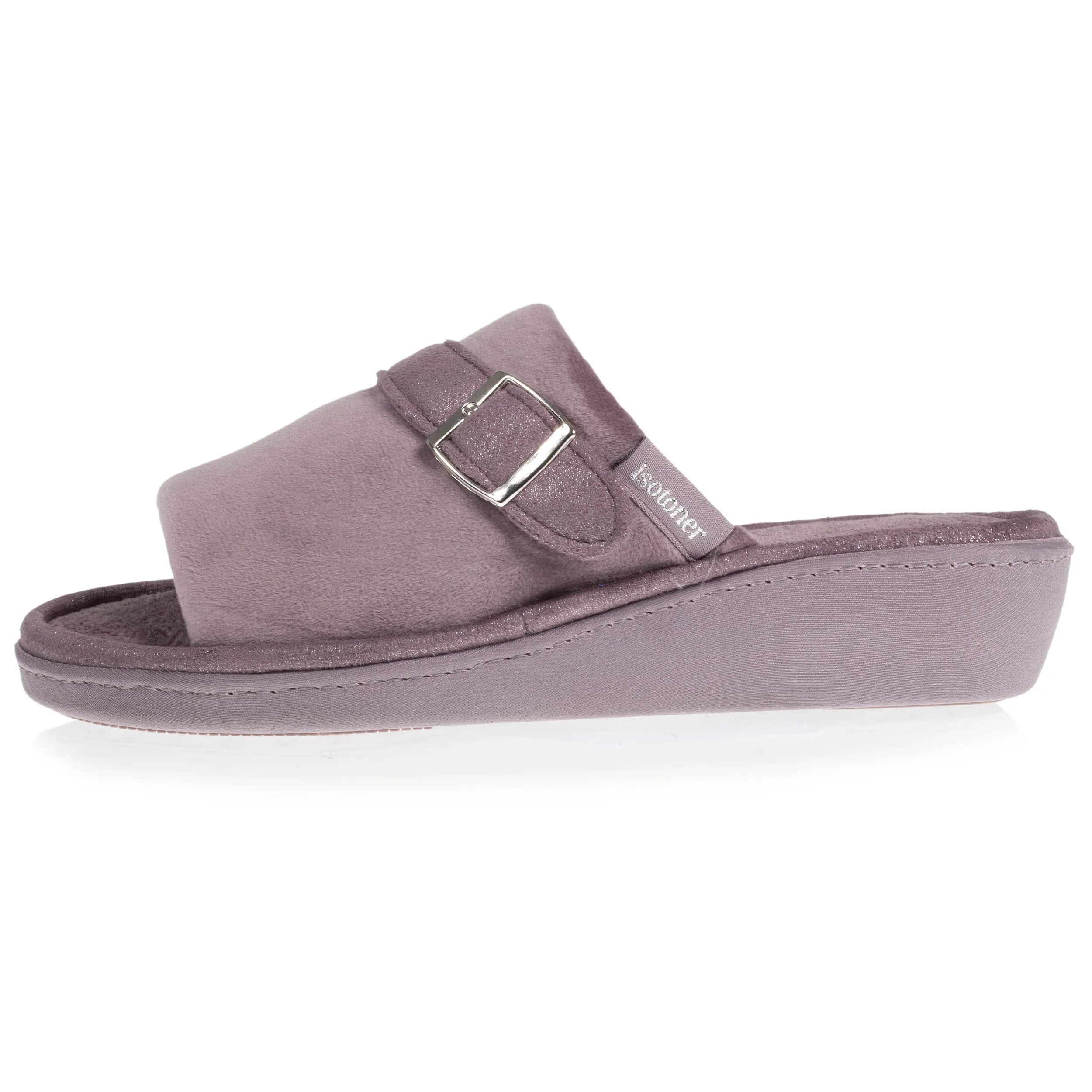 Chaussons sandales talon Femme Taupe