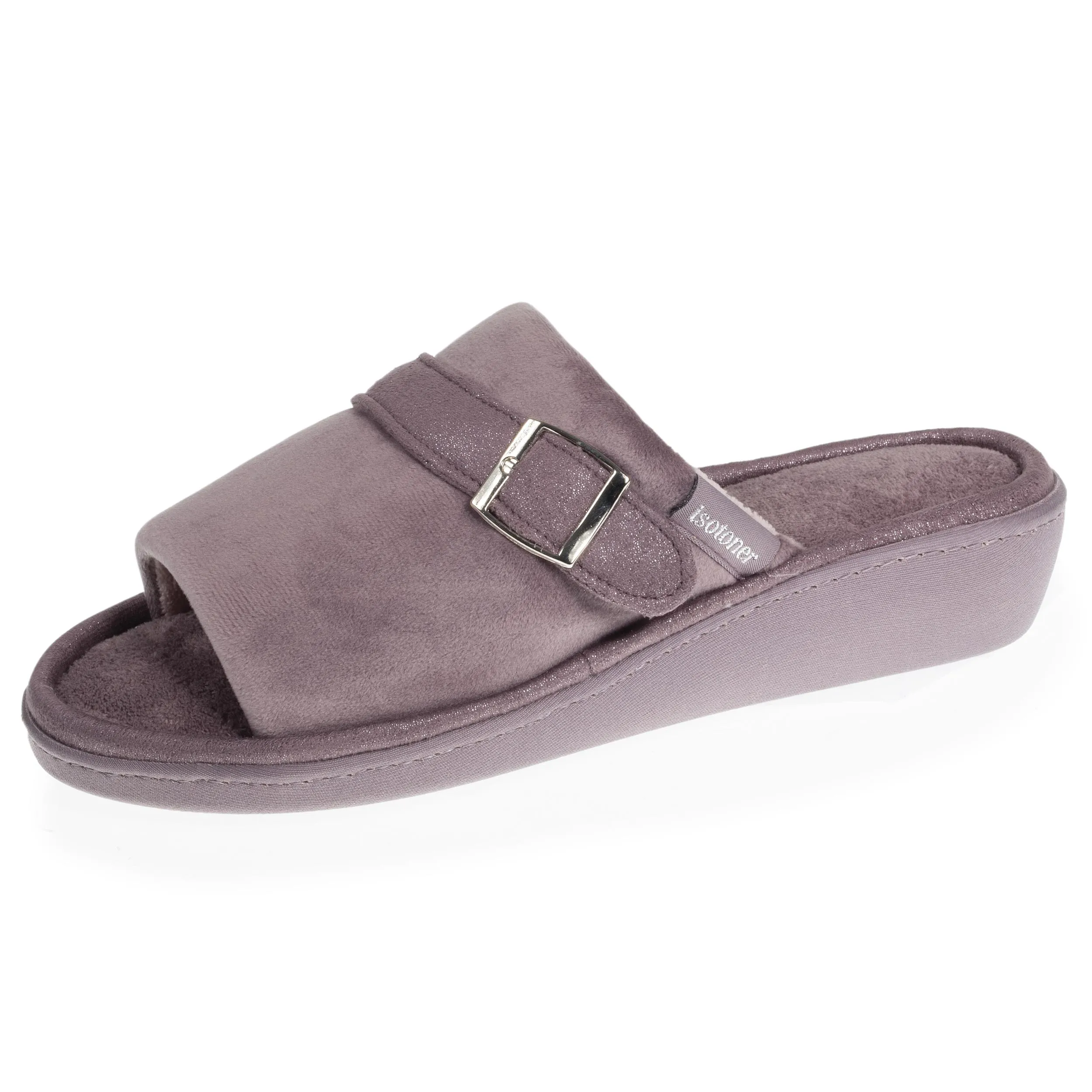 Chaussons sandales talon Femme Taupe