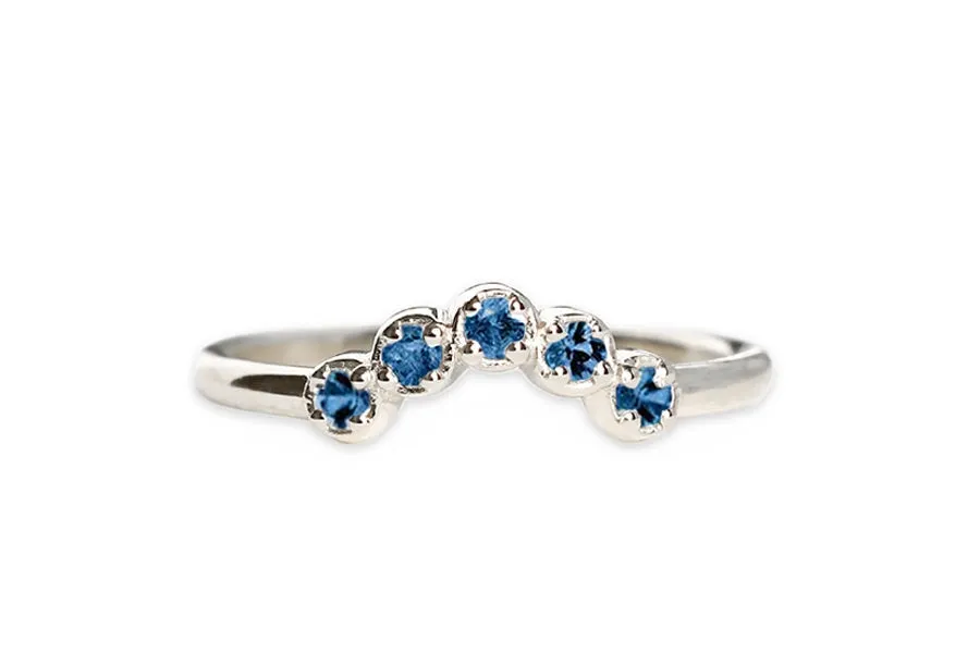 Cinq Blue Sapphire Ring