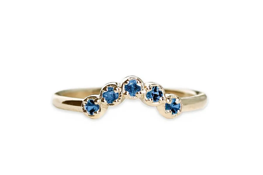 Cinq Blue Sapphire Ring