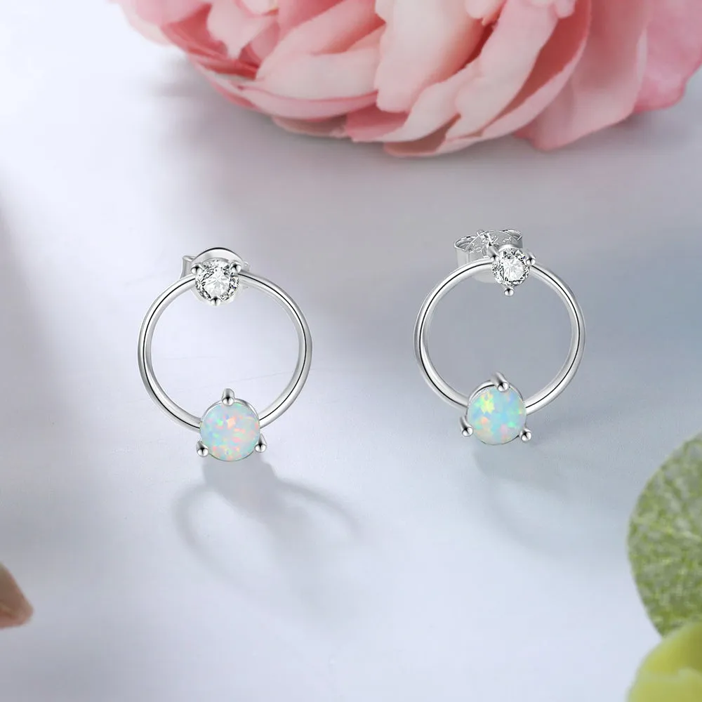 Circle Stud Earrings For Women