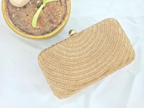 Classic Gold Pearl Clutch  - Rent