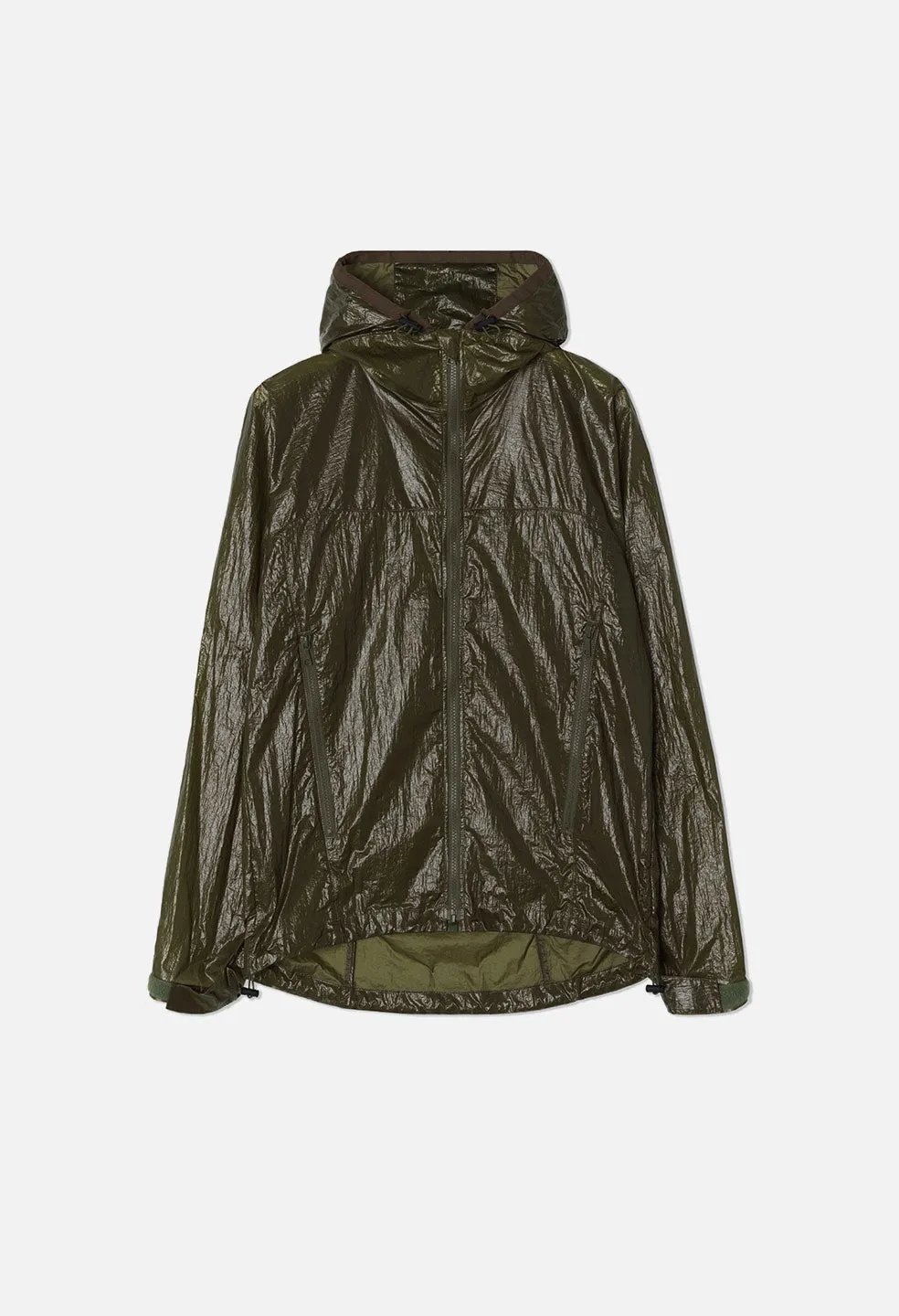 Coated Nylon Anorak / Olive