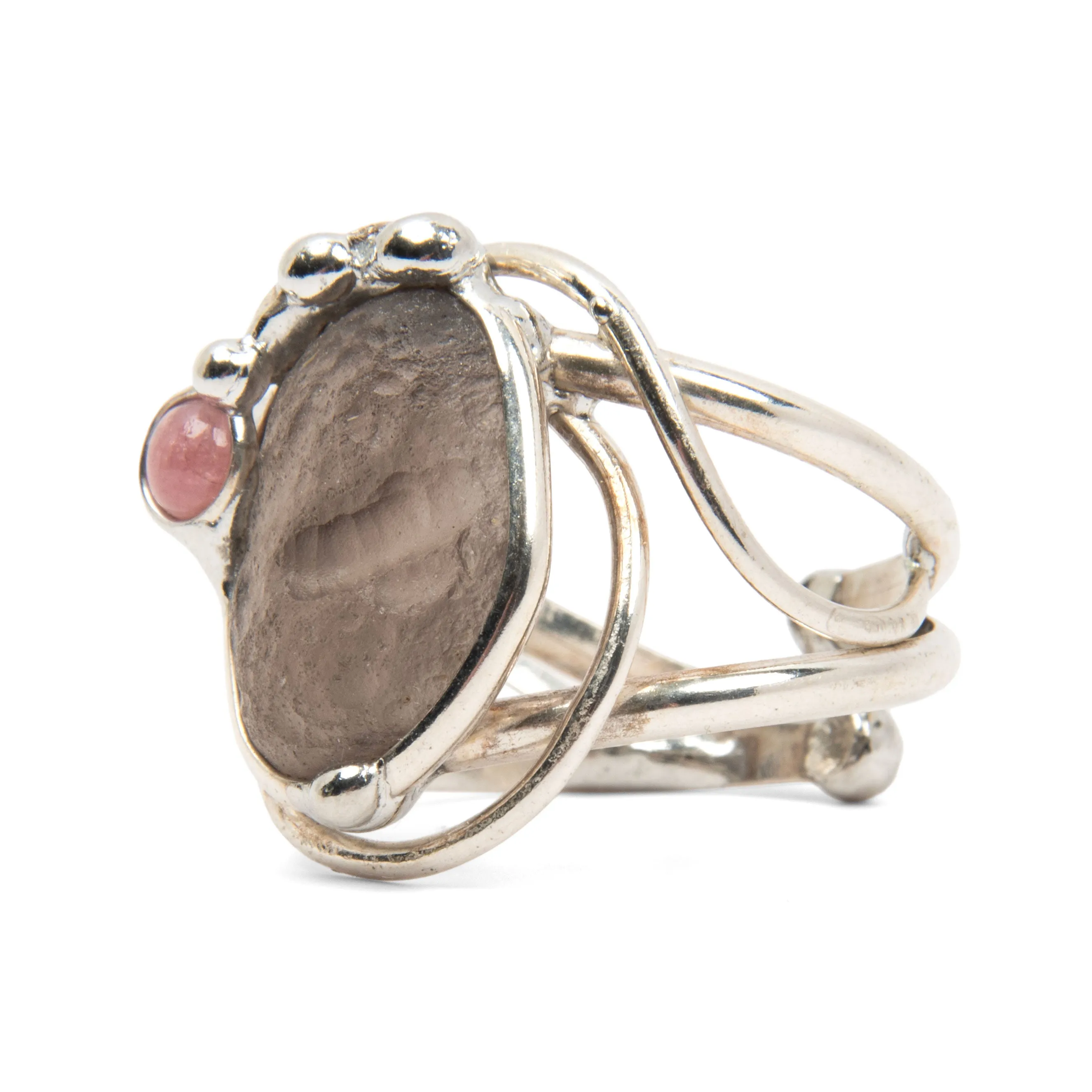 Colombianite & Pink Tourmaline- Ring