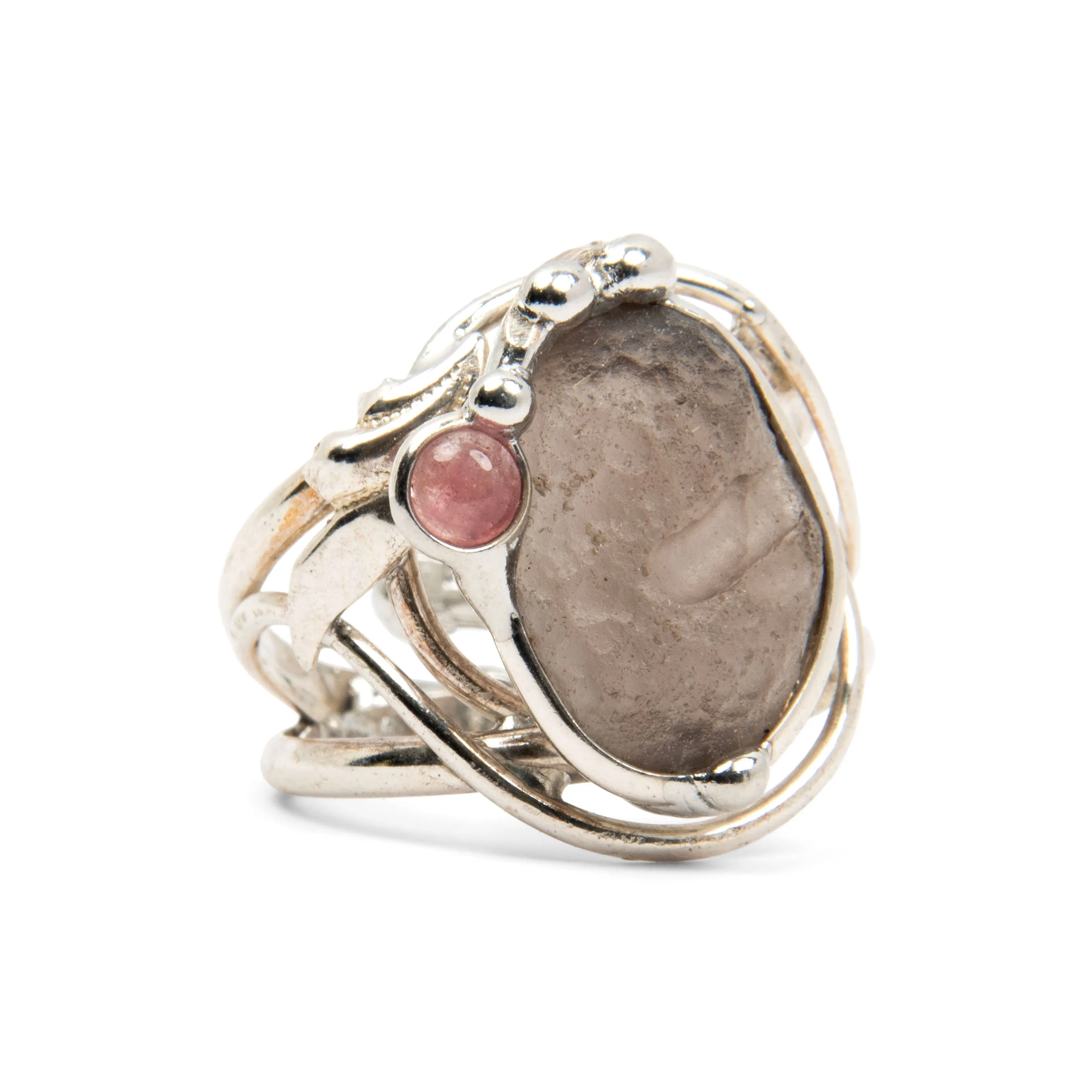 Colombianite & Pink Tourmaline- Ring