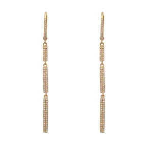 Diamond Pave Bar Earrings