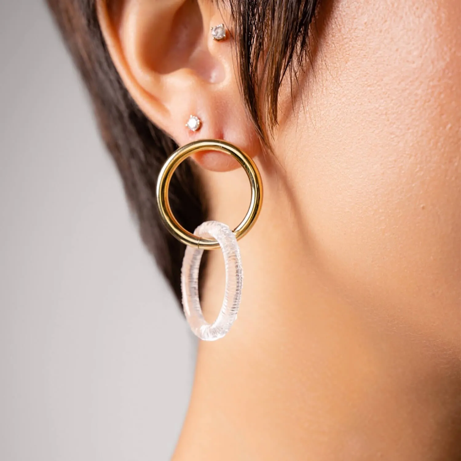 Double Drop Lucite Earrings