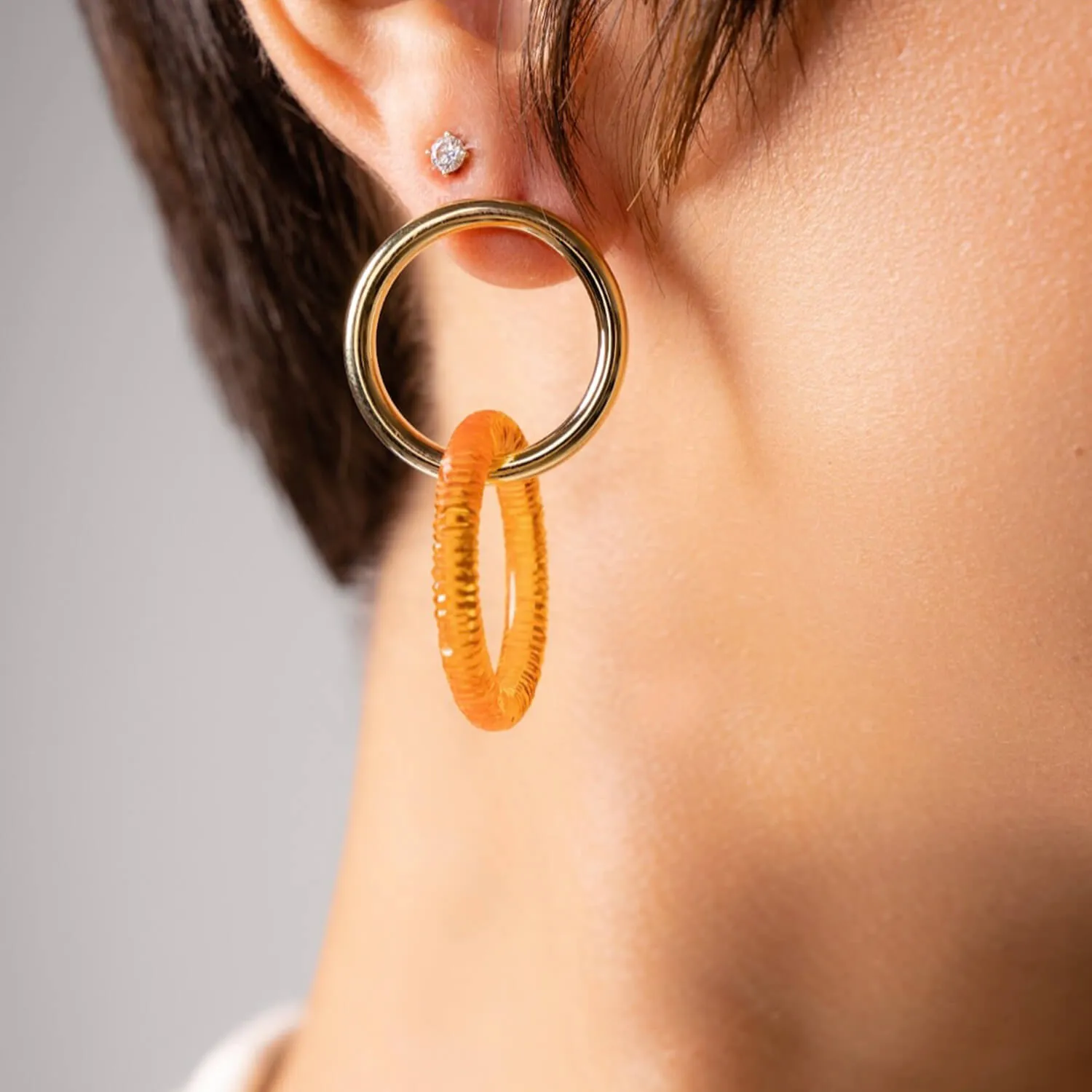 Double Drop Lucite Earrings