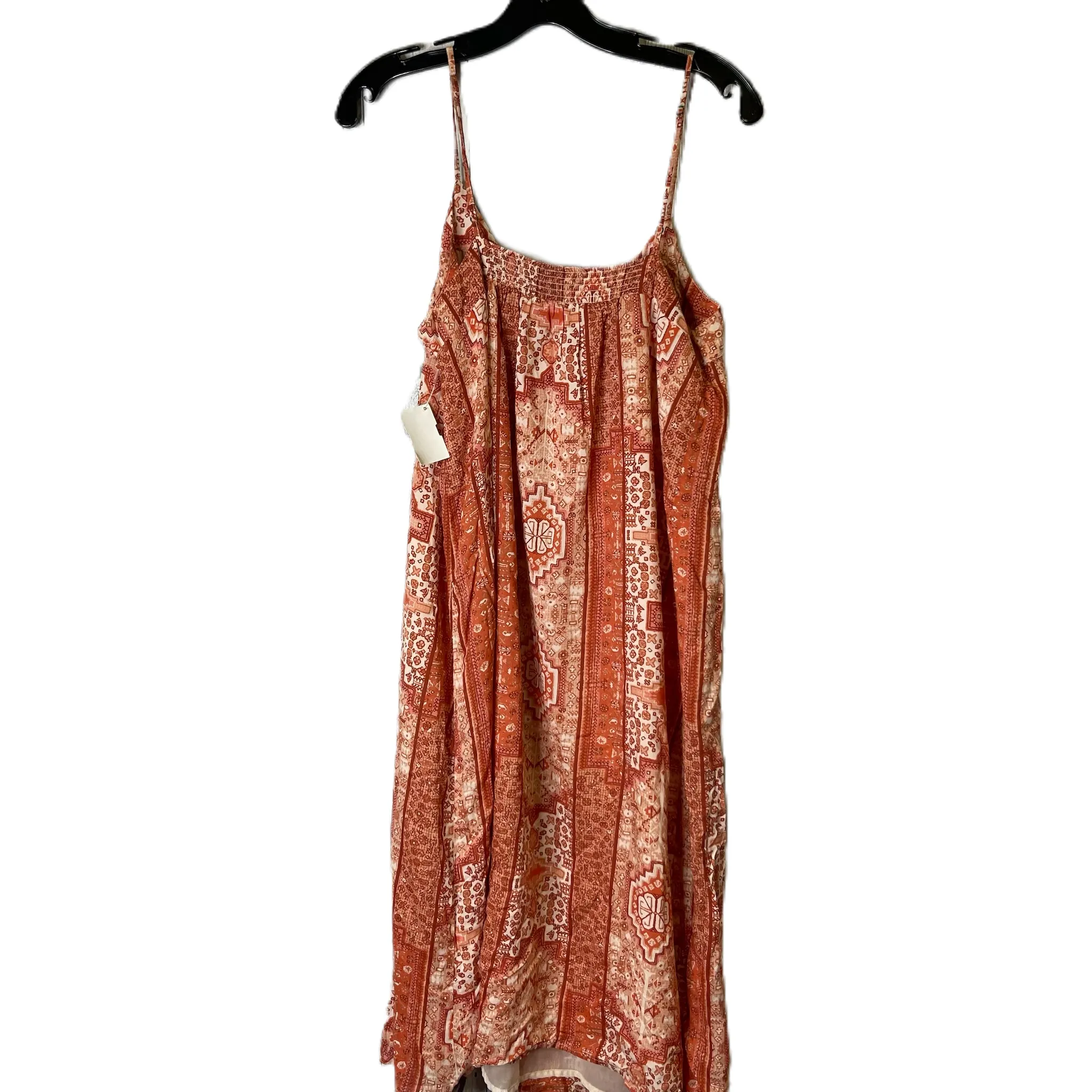 Dress Casual Midi By Lucky Brand In Orange, Size: M