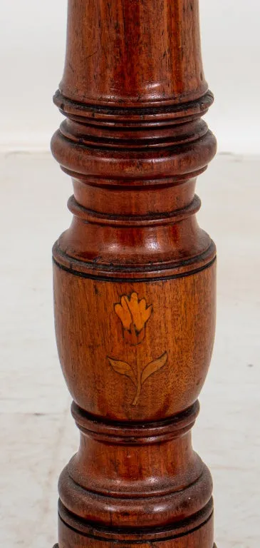 Dutch Marquetry Circular Tripod Table, 19th C