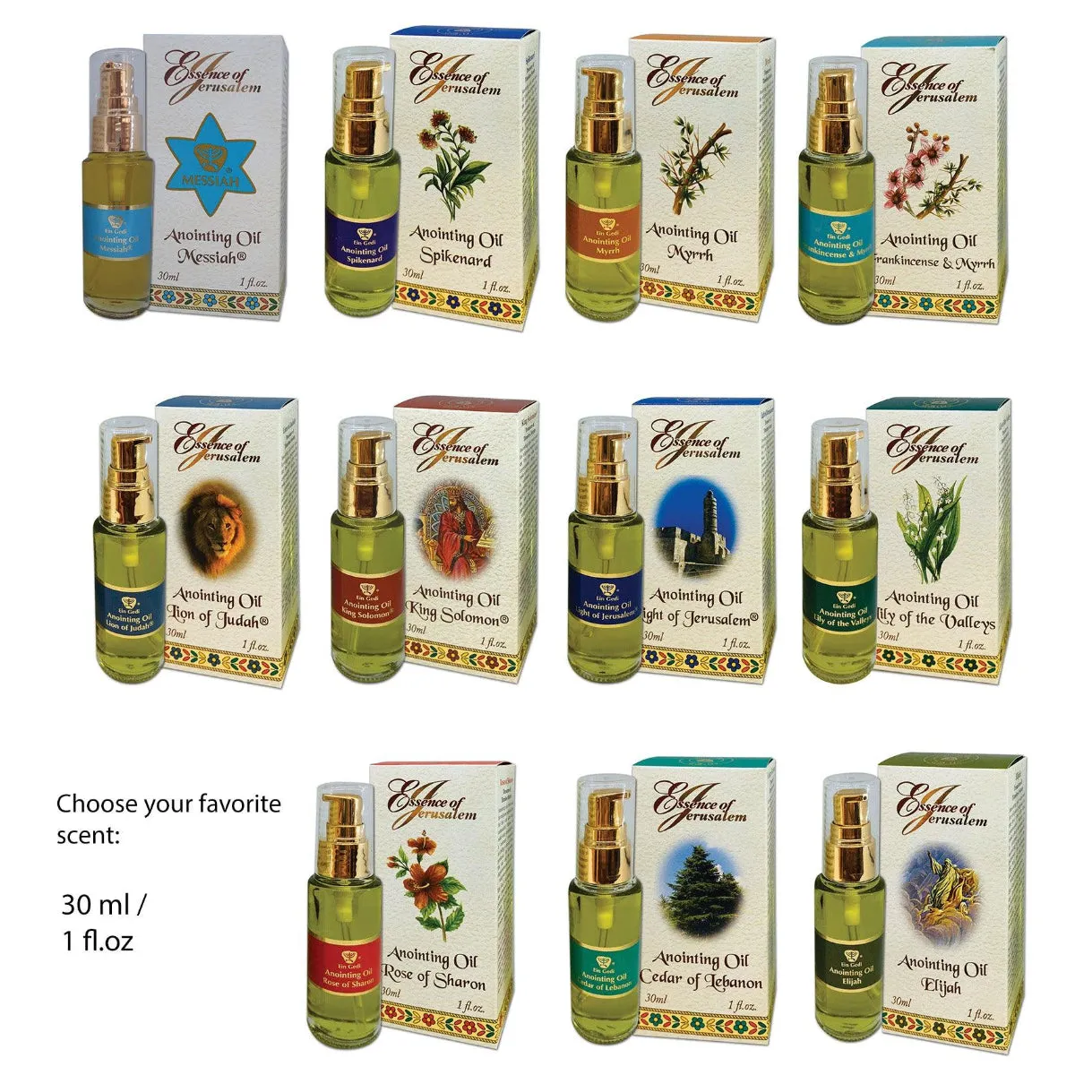 Elijah Essence of Jerusalem Anointing Oil 30ml unique scent from the Holyland