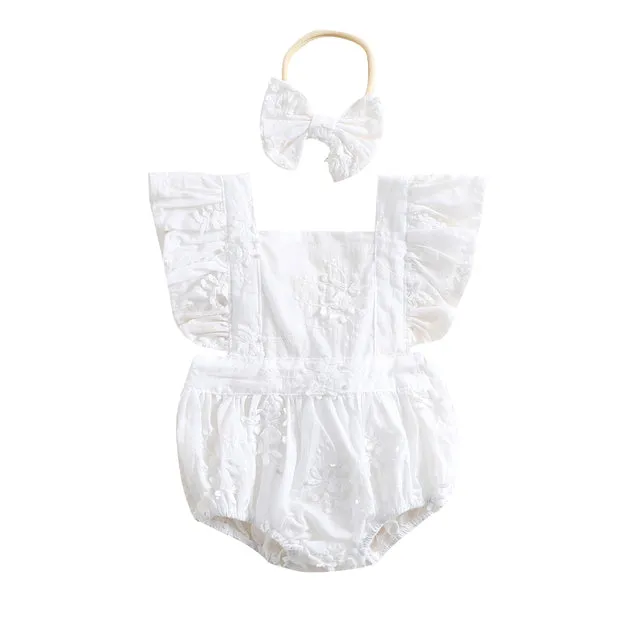 ELODIE Floral Romper with Headband