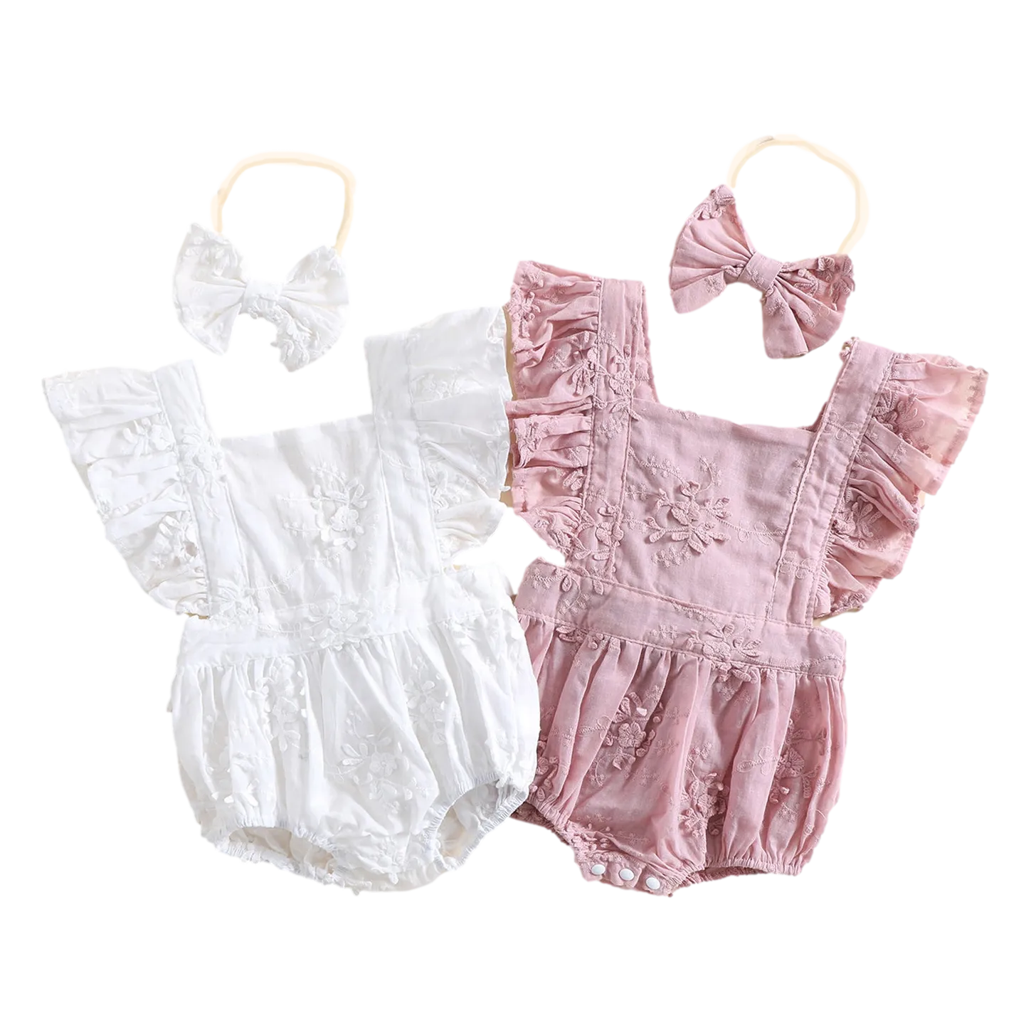 ELODIE Floral Romper with Headband