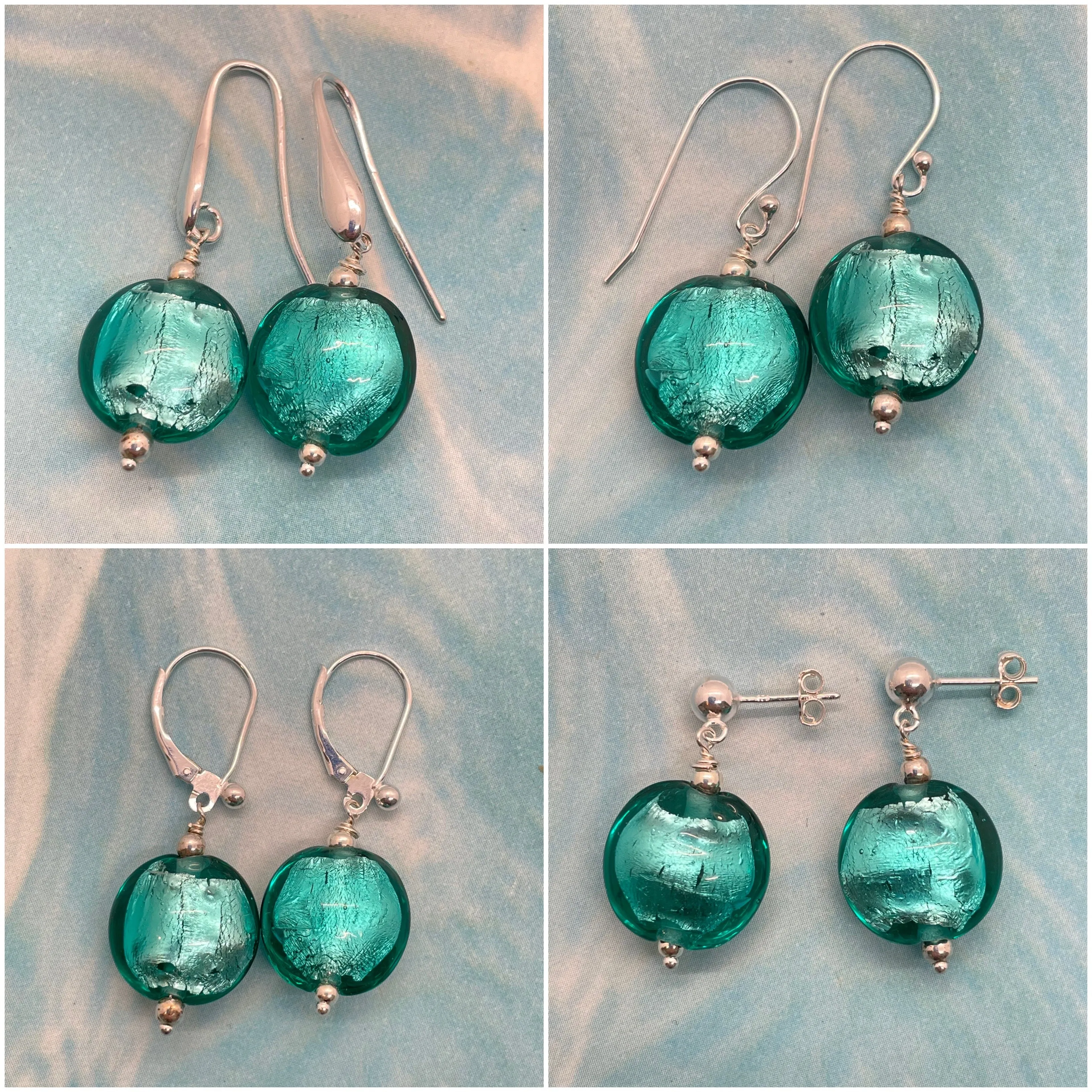 emerald sparkle earrings