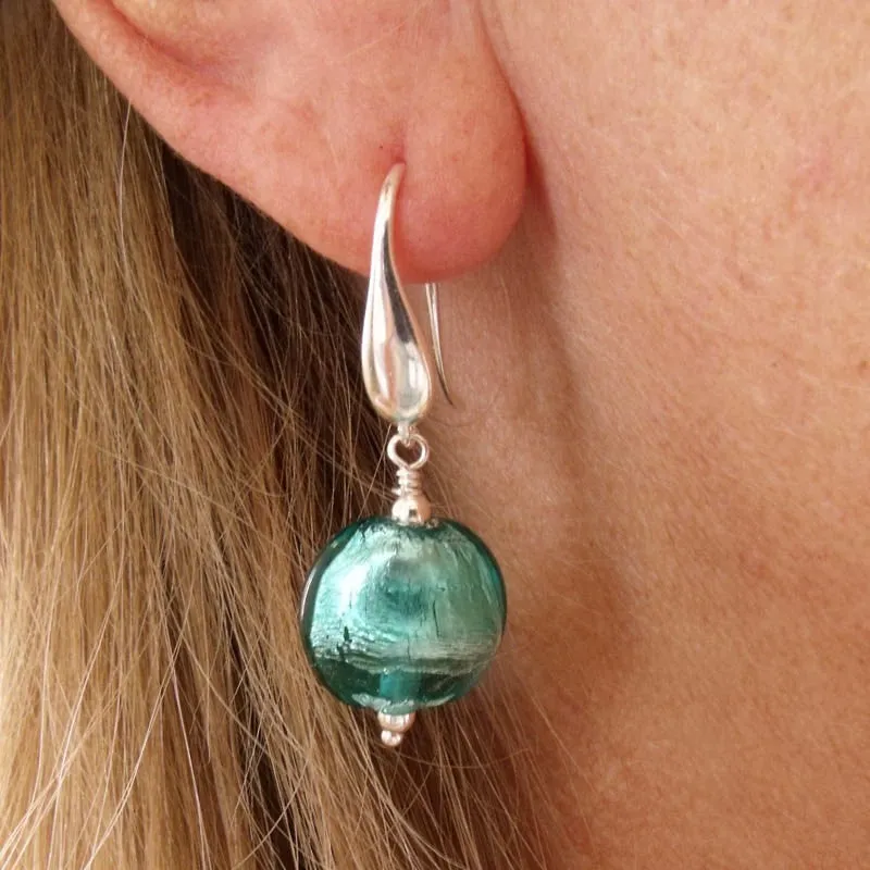 emerald sparkle earrings